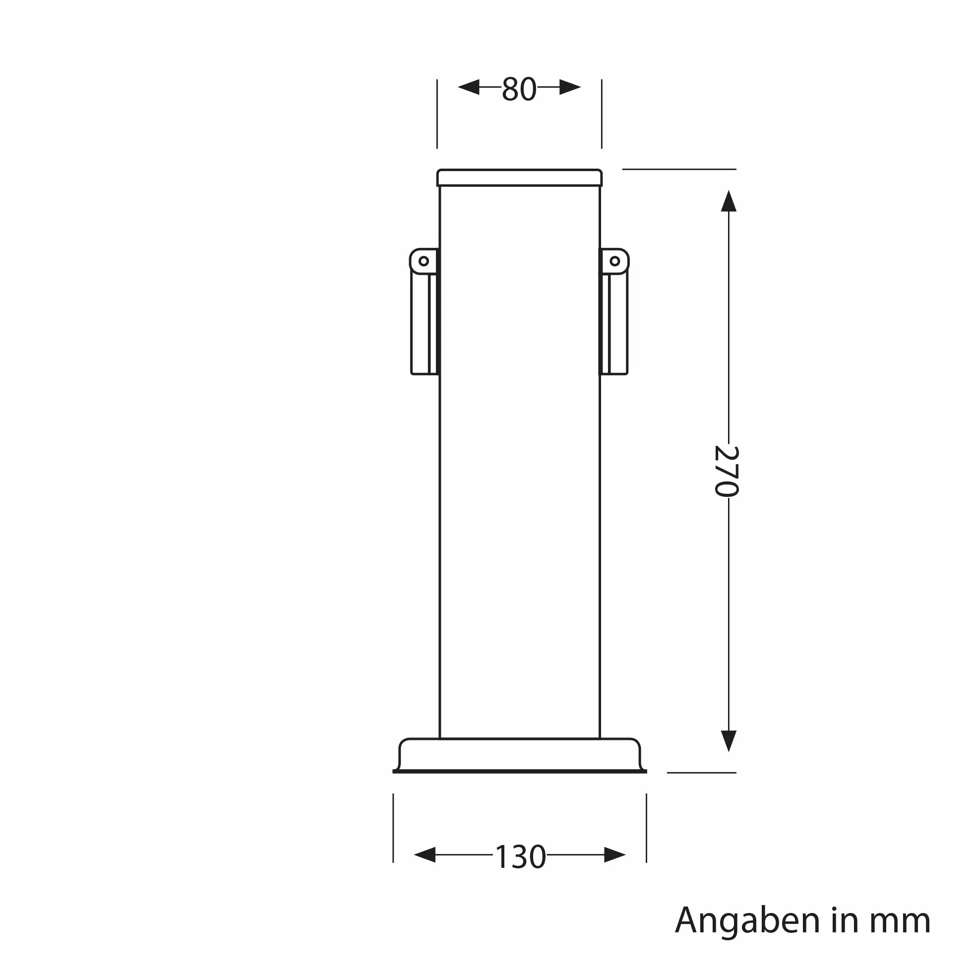 ledscom.de Colonne de Prises de Courant Polly extérieur IP44 Acier Inoxydable 27 cm