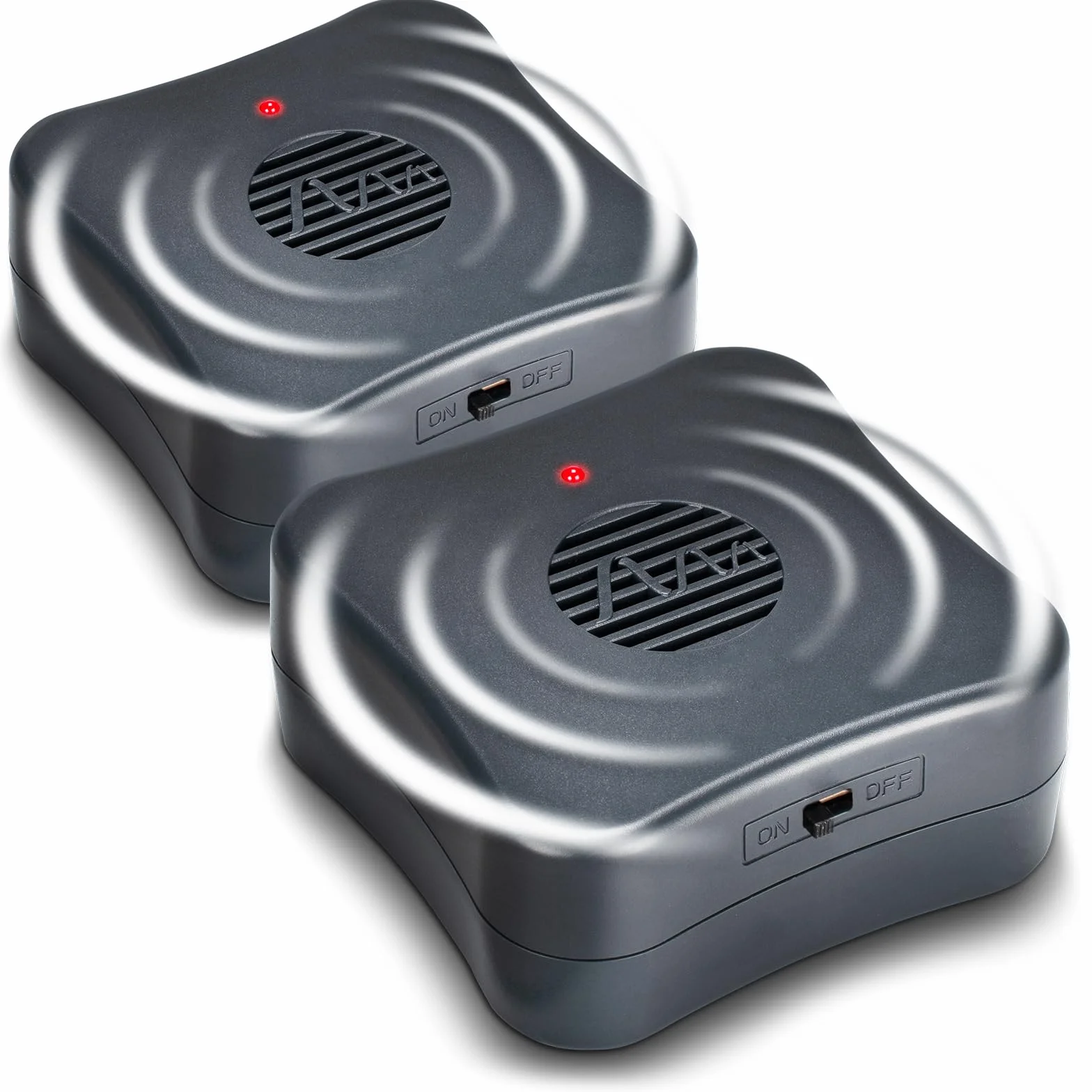 Gardigo® Répulsif Ultrason Anti-Souris et Rats Lot de 2 – Dispositif Mobile à Piles sans Produits Chimiques – Portée 40 m² – Anti Rongeur Écologique pour Cave, Grenier, Garage, Entrepôt, Jardin