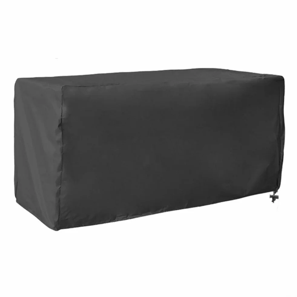 Housse de boîte de rangement de jardin fabriquée à partir de tissu Oxford 210D, imperméable et résistant aux déchirures avec corde et boucle réglables, protection UV et intempéries pour boîtes de