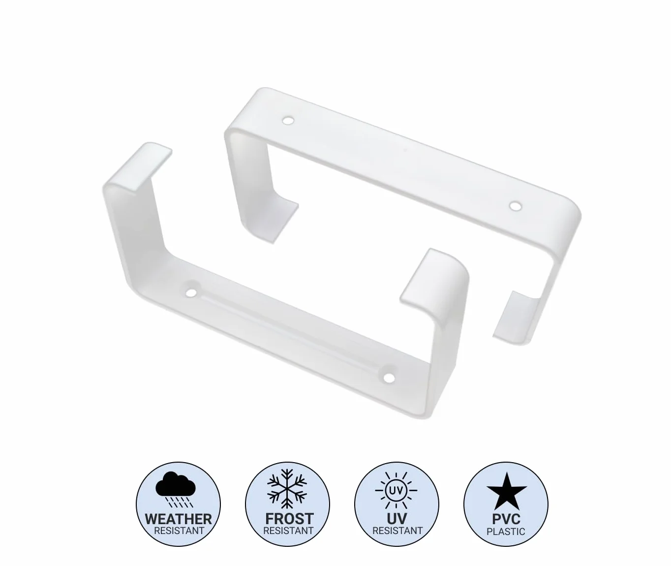H&C VENT Fixation de support de conduit 55 x 110 mm PVC ventilation canal plat 2 pièces Élément HVAC rectangulaire
