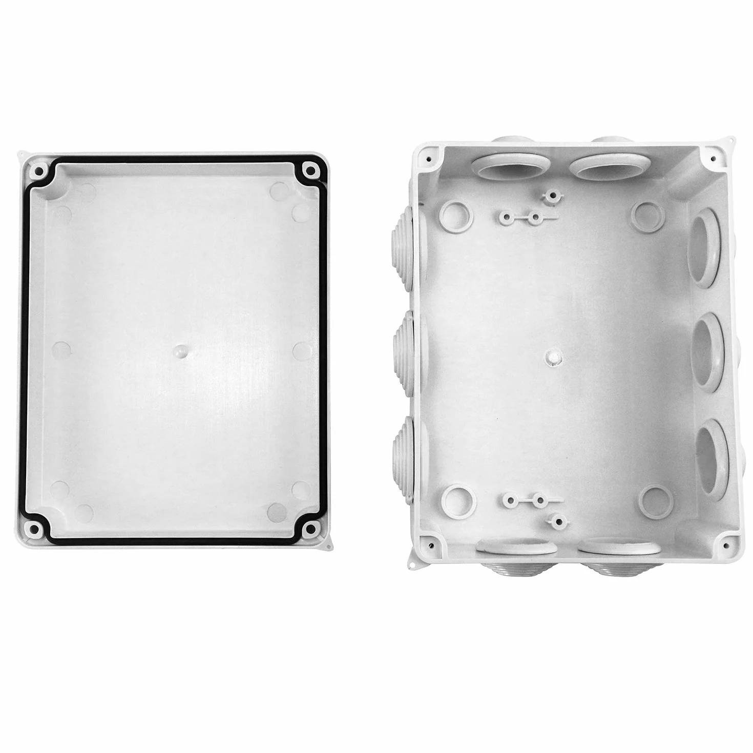 QWORK Boite de derivation IP65 plastique ABS etanche exterieur Blanc 200 x 155 x 80 mm