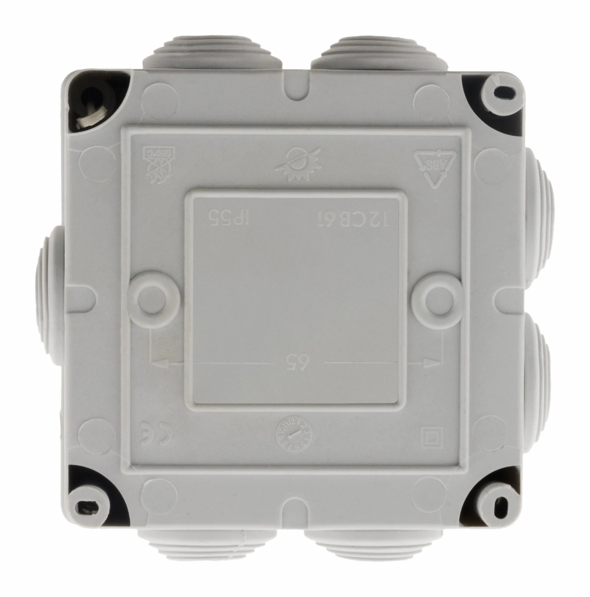 Zenitech Boîte étanche carrée 100x100x50mm IP55 Gris