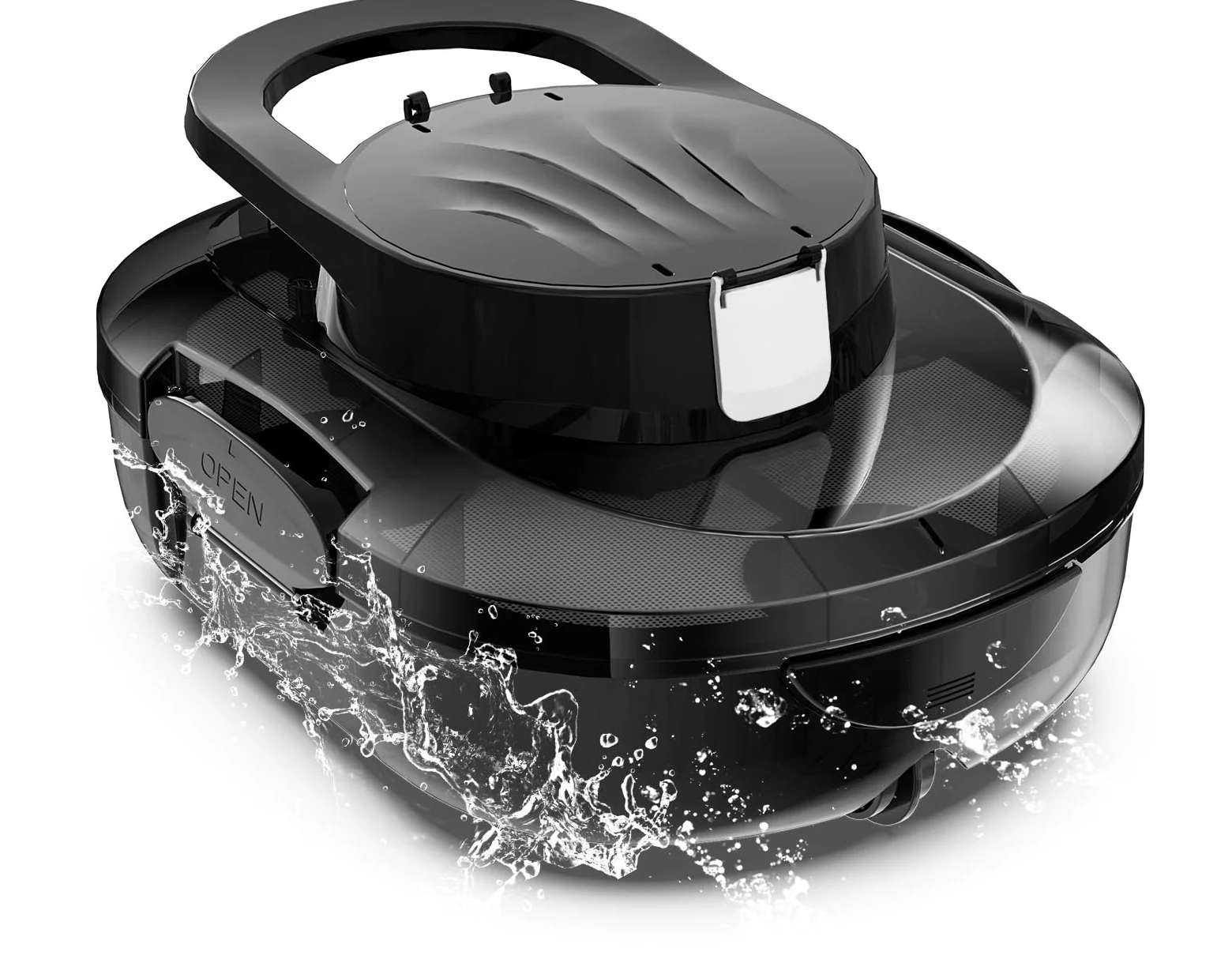 S1PRO 2026 Upgrade Robot Piscine, Autonomie de 120 Minutes, Double Moteur Nettoyeur de Piscine, Compact et Léger Aspirateur Piscine sans Fil, Idéal pour Piscines à Fond Plat 95m², Blanc Noir