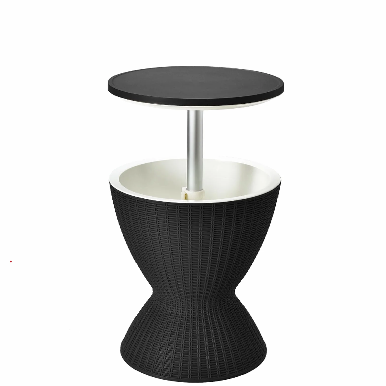 SOARS Glacière 3 en 1 30L Réglable 2 Hauteurs Table d'Appoint Couvercle Amovible 75 KG Noir