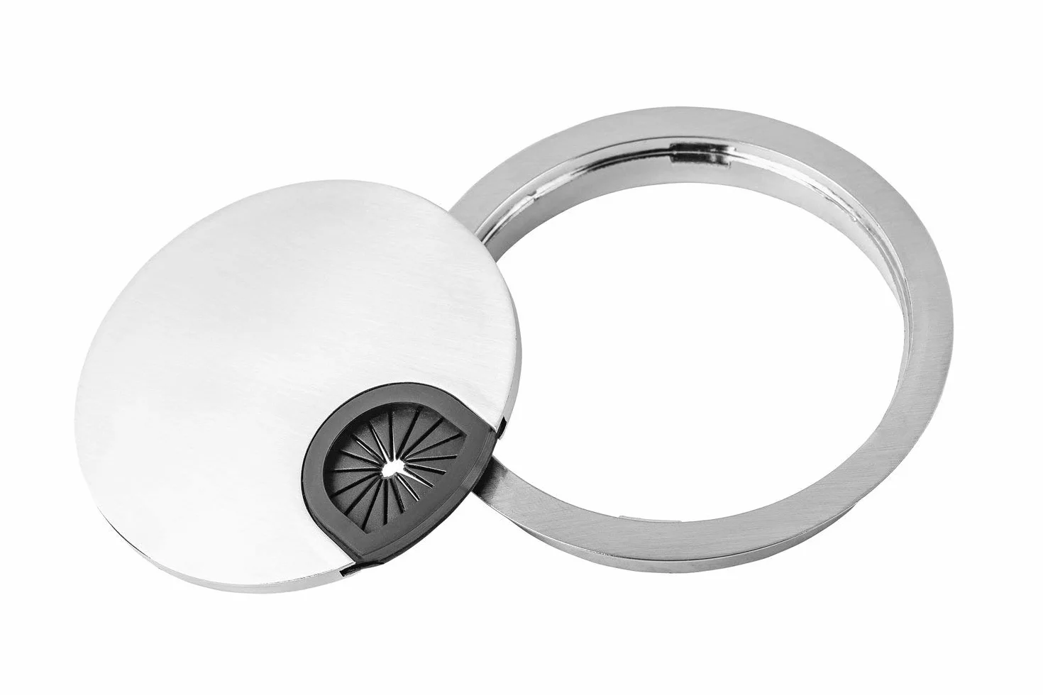 GedoTec Passe-câble Bureau Métal Acier inoxydable ø 50 mm