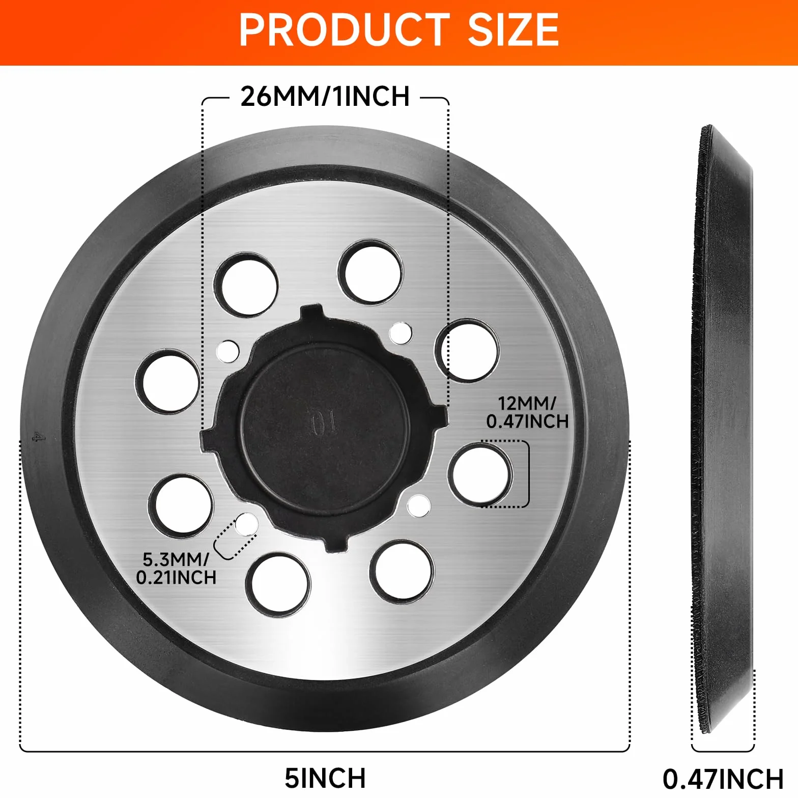 Tampon de Ponceuse de Remplacement Orbitale 125mm pour Dewalt 5 pouces DCW210N DWE64233