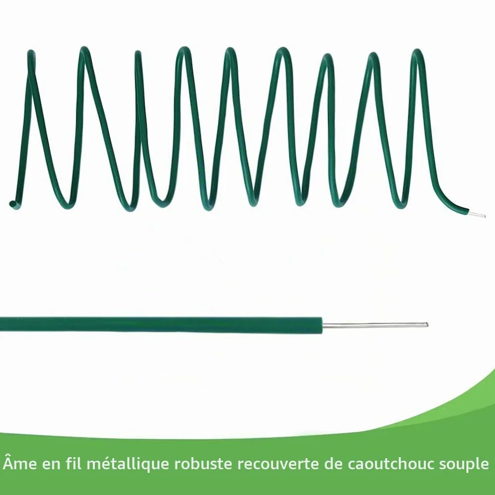Tenn Well 3,5 mm Fil de Serrage pour Jardin, 16M Fil Torsadé pour Attache Tomate, Plantes Grimpantes, Vignes, Arbustes et Fleurs (Vert)