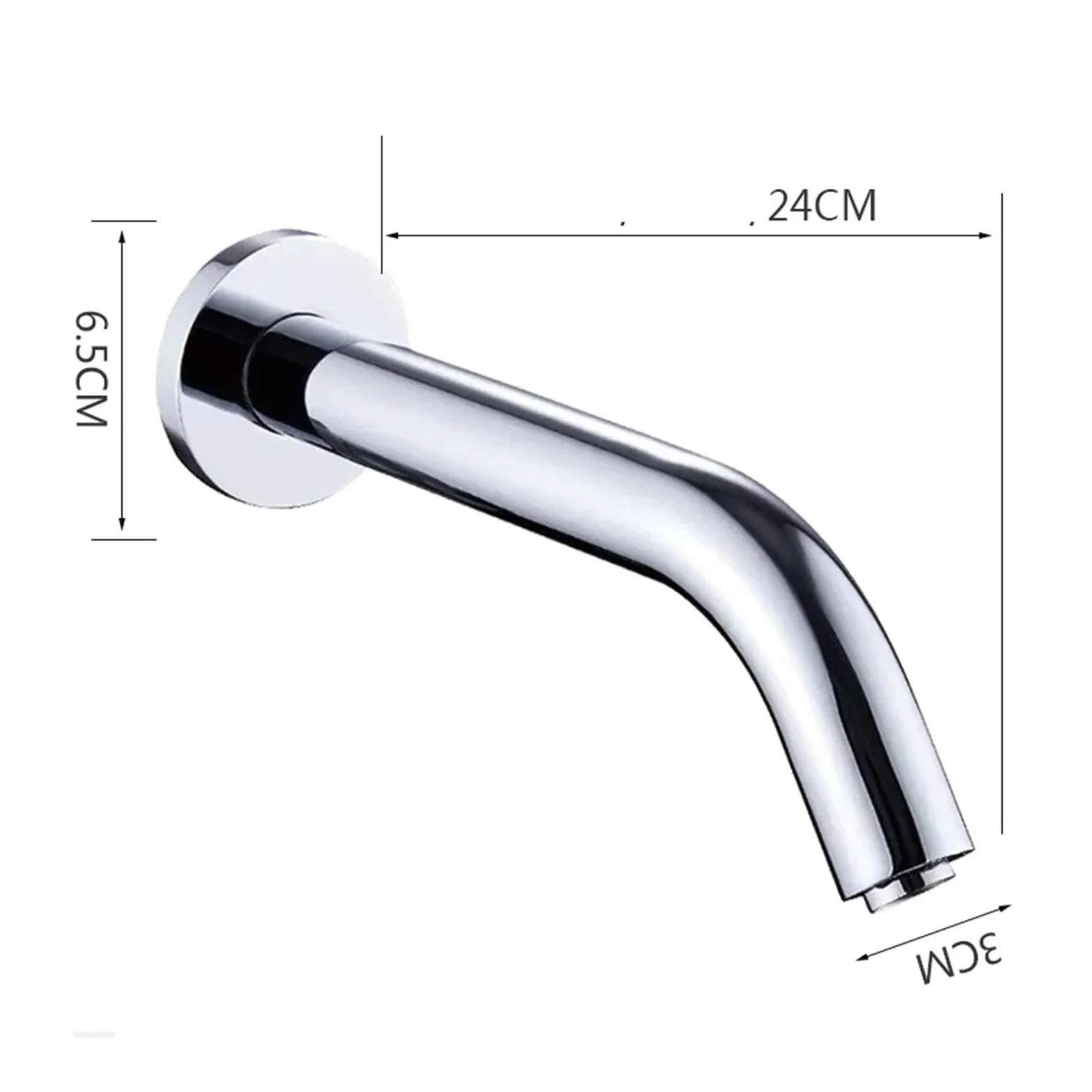 Mural Intelligent Robinet Automatique 24 cm Noir
