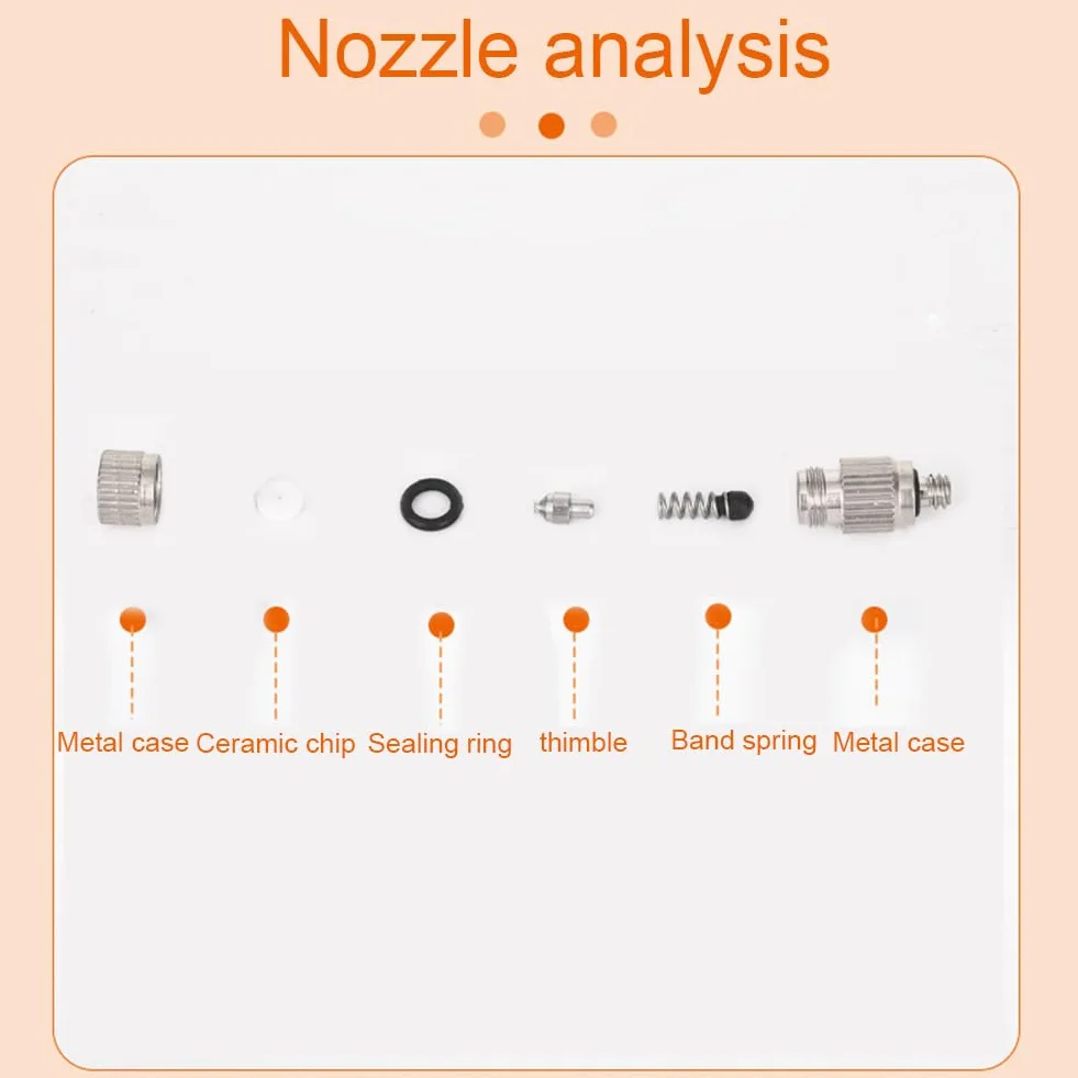 Lot de 10 buses de brumisation pour système de refroidissement extérieur en acier inoxydable à haute pression avec filtre en laiton pour système de brumisation (taille : 0.3mm)