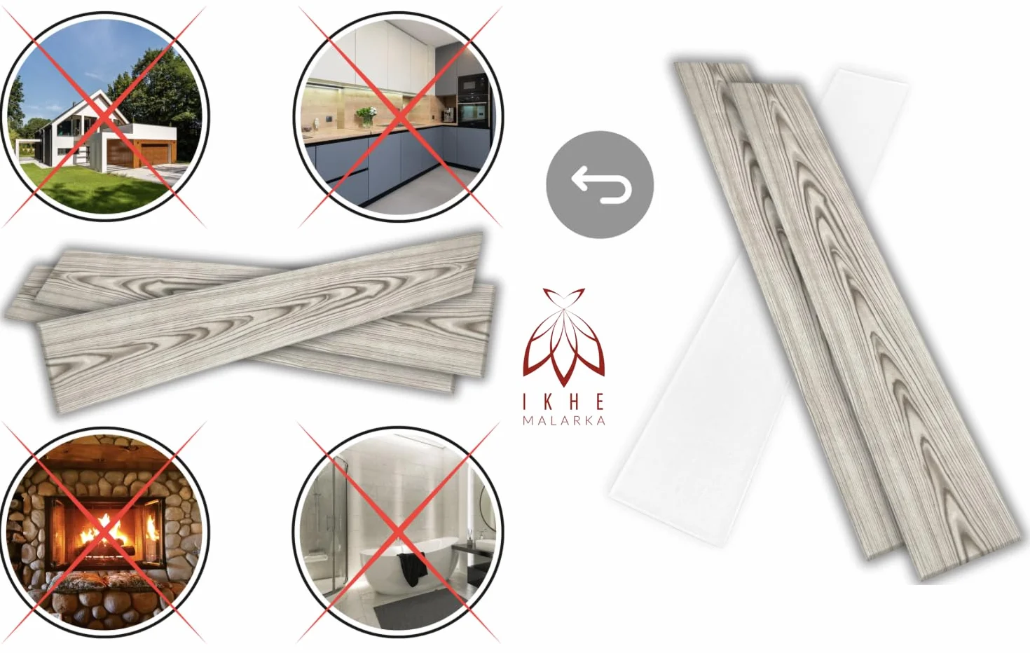 Panneaux de plafond 2 m² Aspect bois Polystyrène 100 x 16,7 cm Lot de 12 PP-111 Couleur cendrée