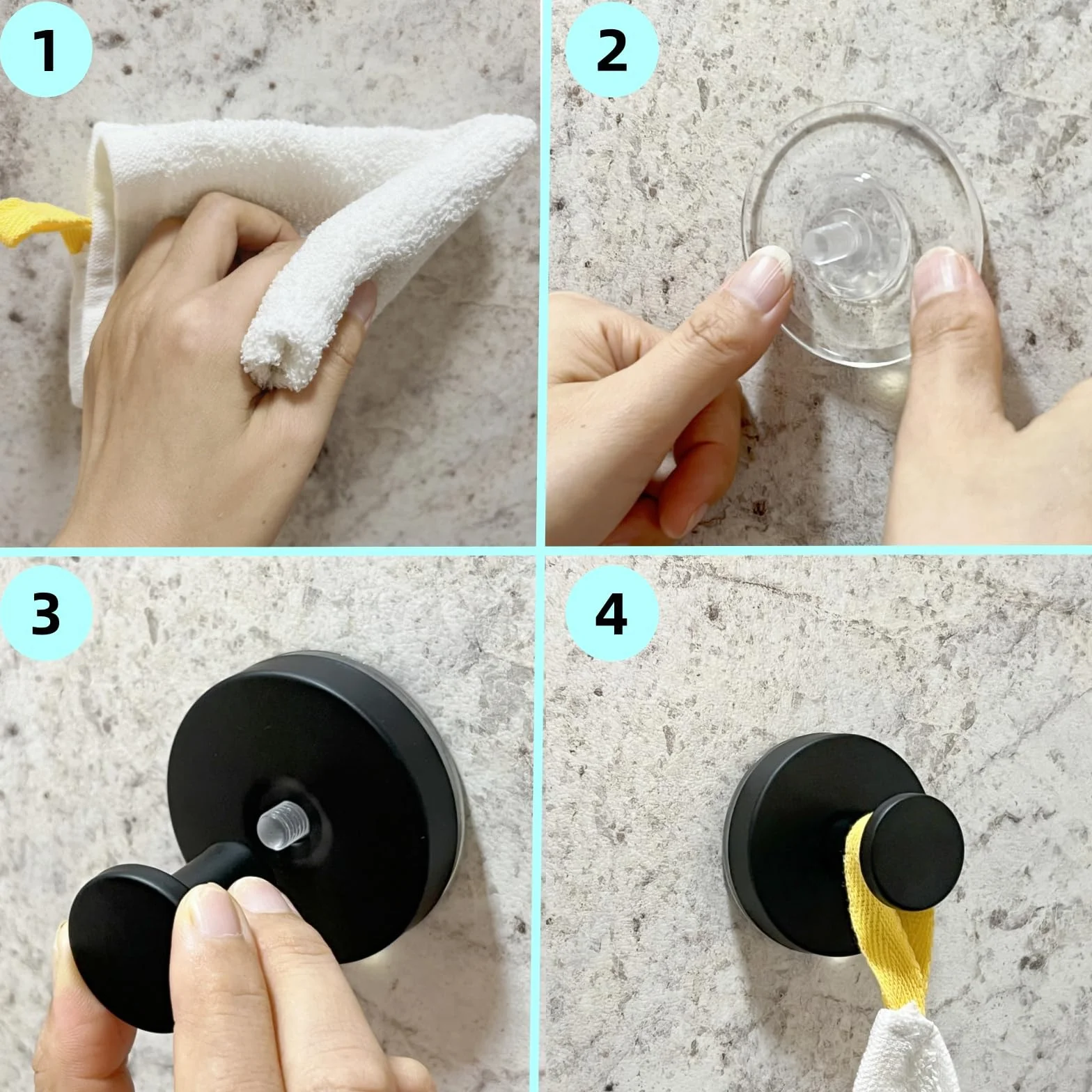 Crochets à ventouse détachables sans perçage en acier inoxydable pour cuisine salle de bain