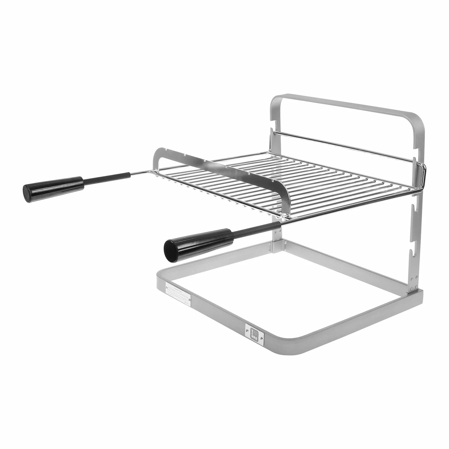 I LOVE BBQ - 3941 - Grilloir Barbecue et Cheminée 40x60 cm – Support avec Grille de Cuisson Réglable – Acier – 6 à 8 Couverts – Accessoire BBQ & Grillades Extérieures