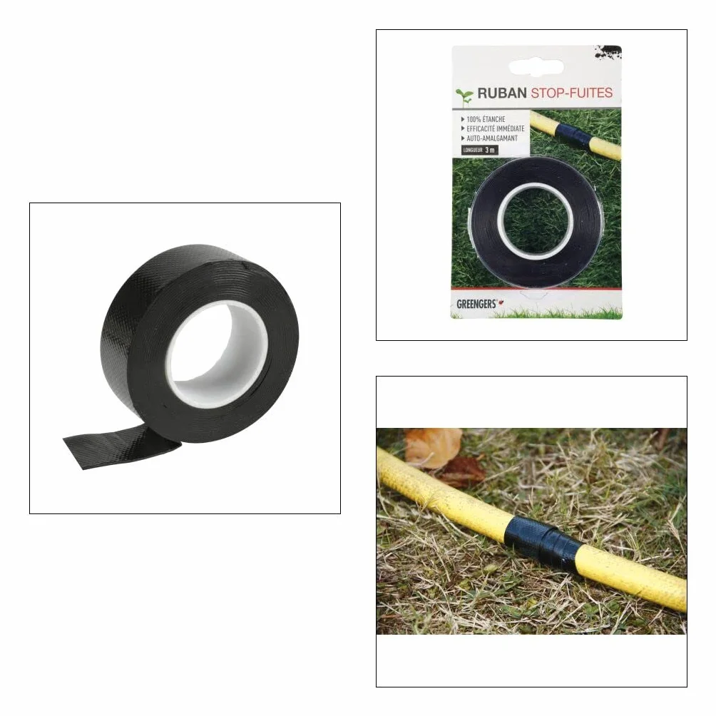 Ruban adhésif isolant étanche auto-amalgamant 25mm x 3m Noir