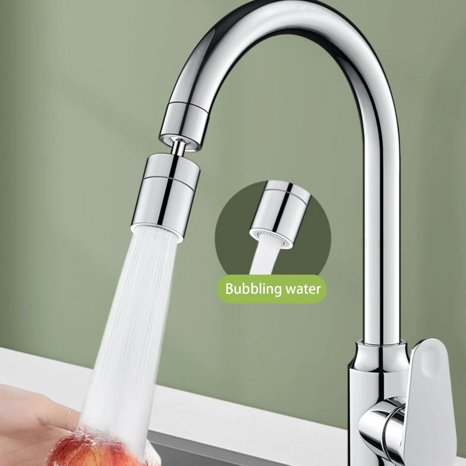 Embout Robinet Cuisine Aérateur Mousseur Mitigeur Evier Tete Rotative 2 Modes Adaptateur 18mm 22mm