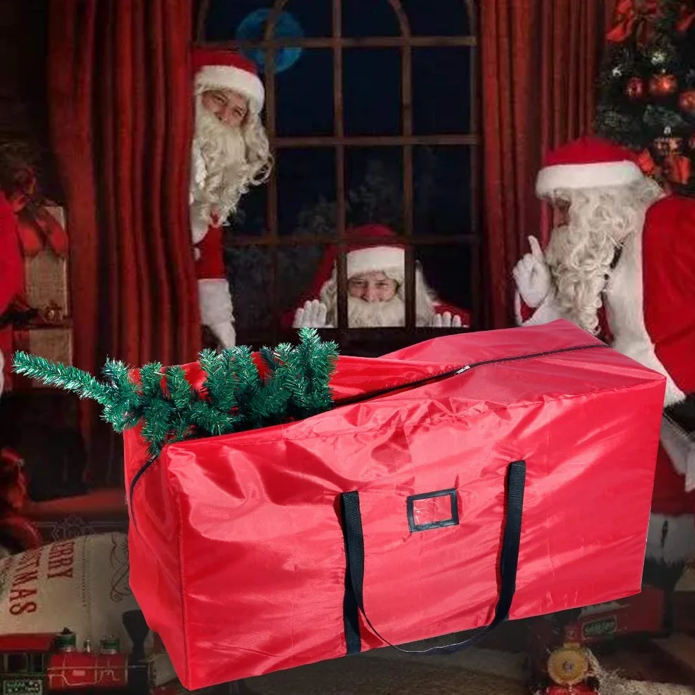 Sac de Rangement pour Sapin de Noël Artificiel, avec Poignées, Imperméable, Anti-poussière, Housse de Protection pour Arbre jusqu'à 210 cm