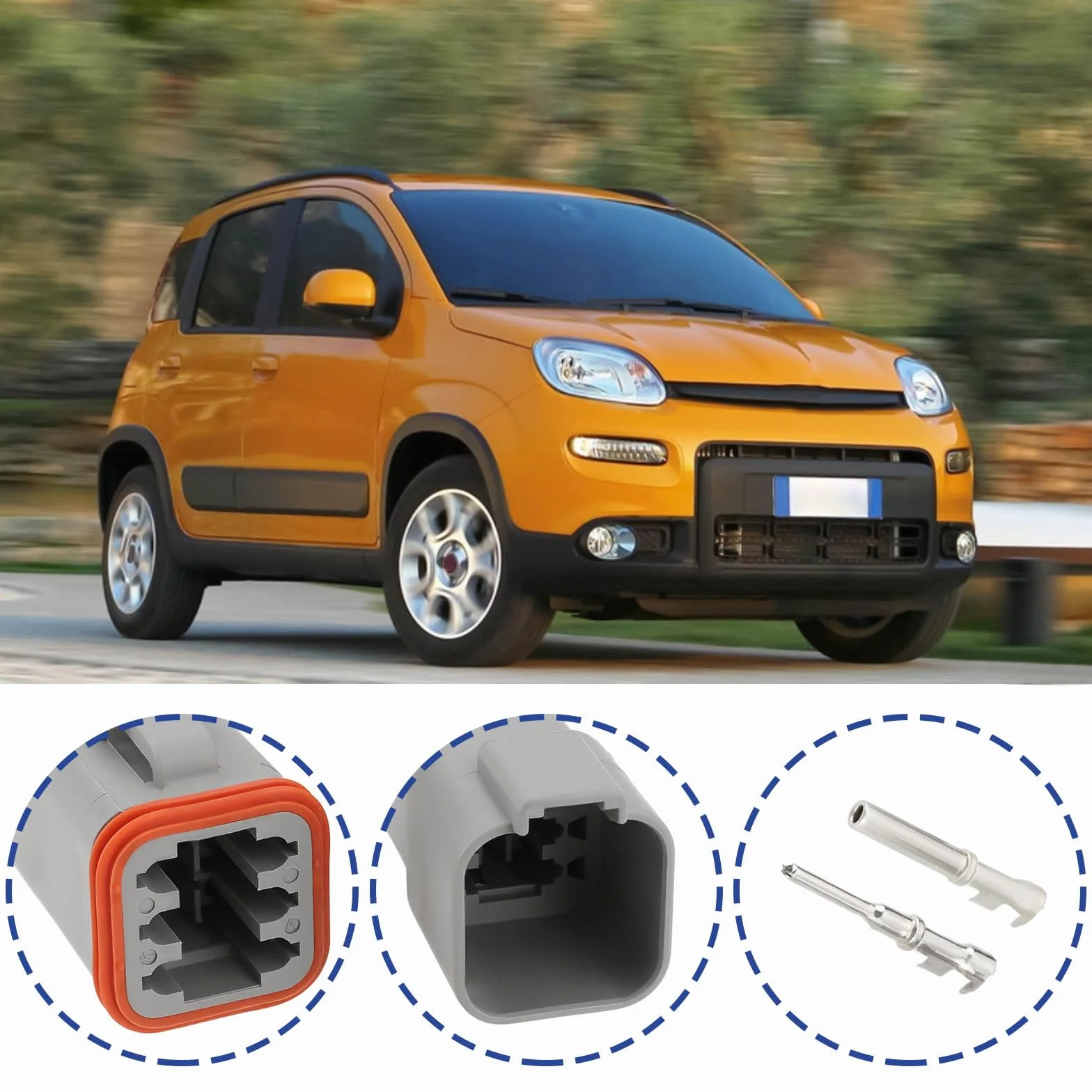 Kit de Connecteurs électriques étanches 6 Broches DT04-6P DT06-6S Compatible Deutsch DT Série