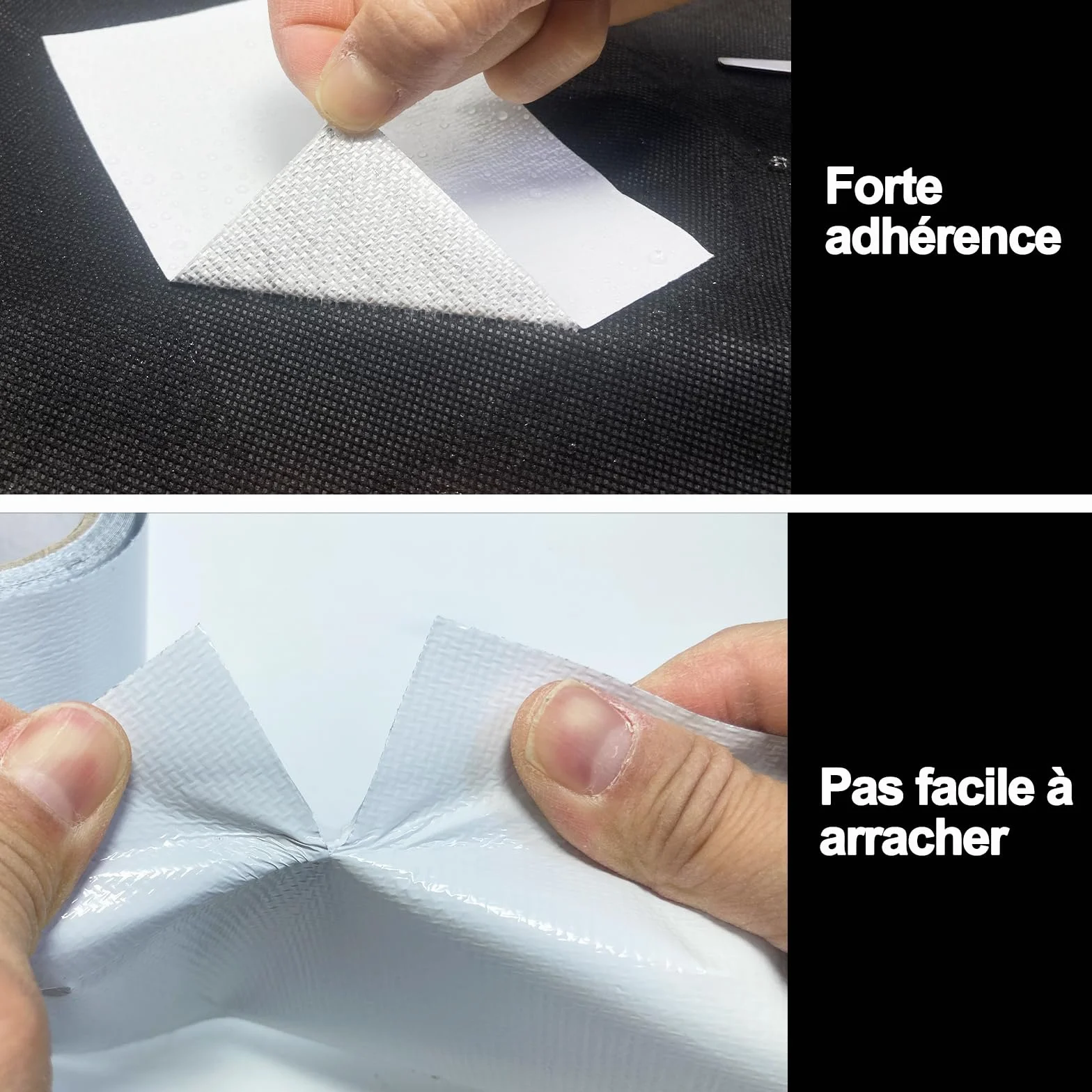 Ruban de réparation imperméable résistant aux UV 12 cm Blanc pour auvents bâches tentes