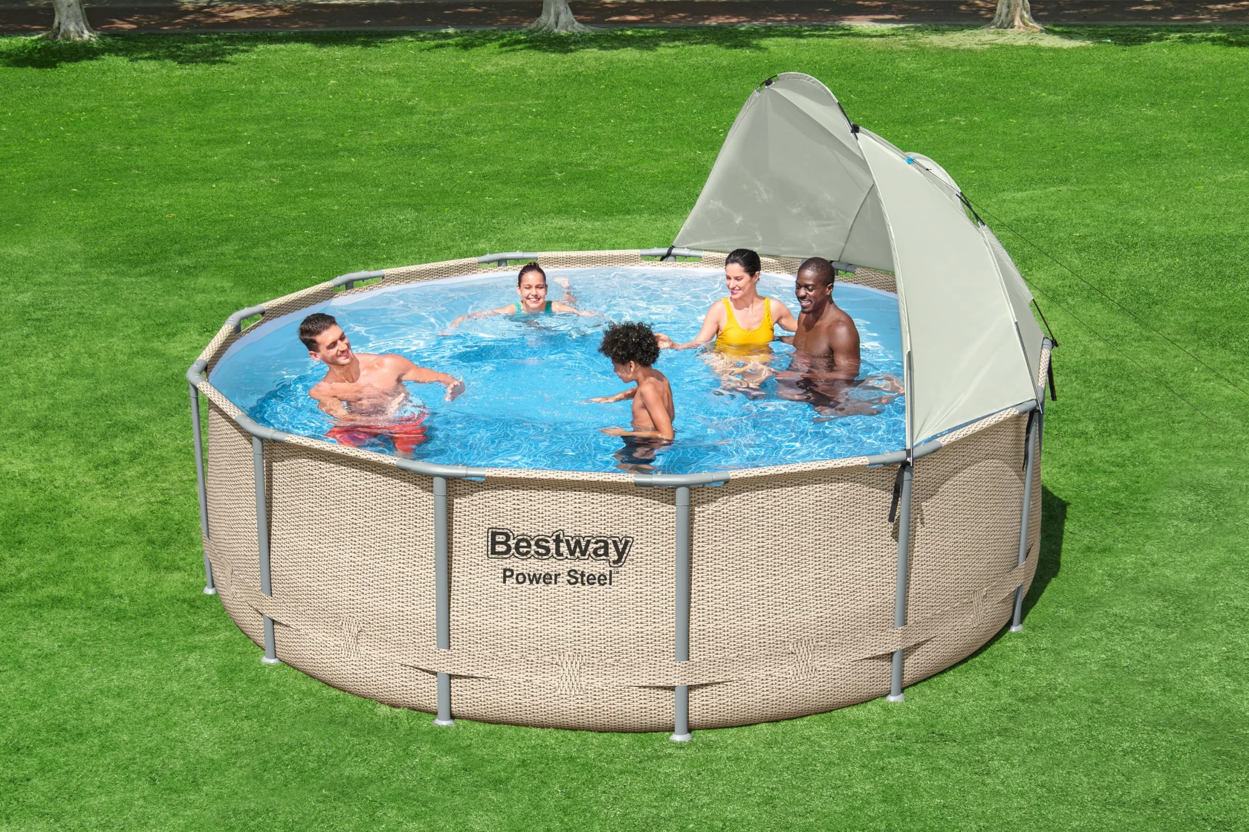 Auvent pour piscines tubulaires rondes 3,05-5,49m diamètre