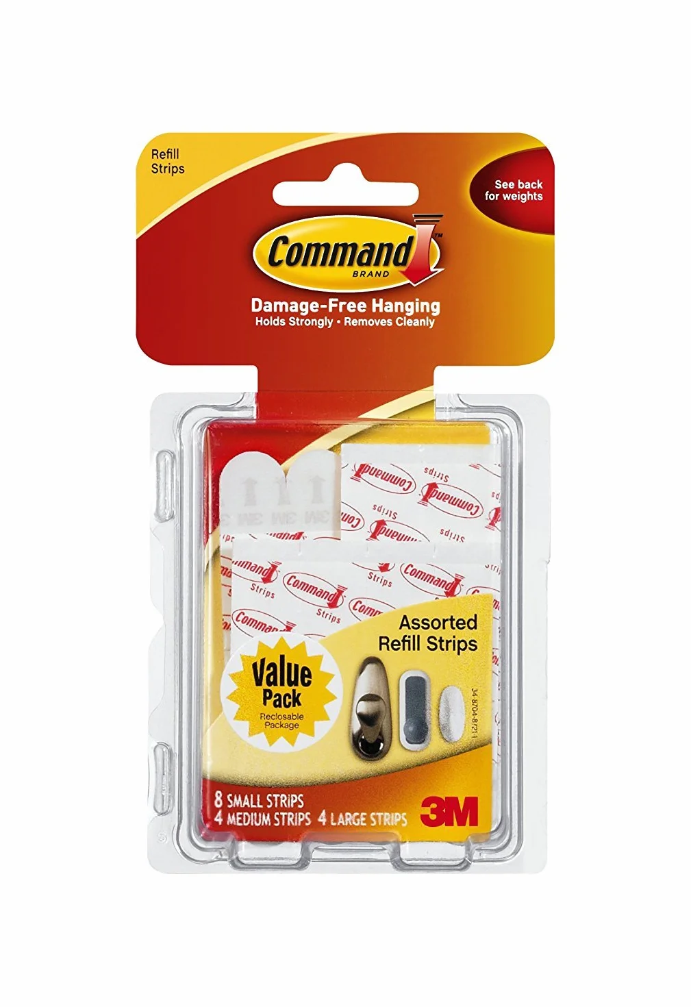 Command 17200-ES Bandes adhésives à usage général, blanc