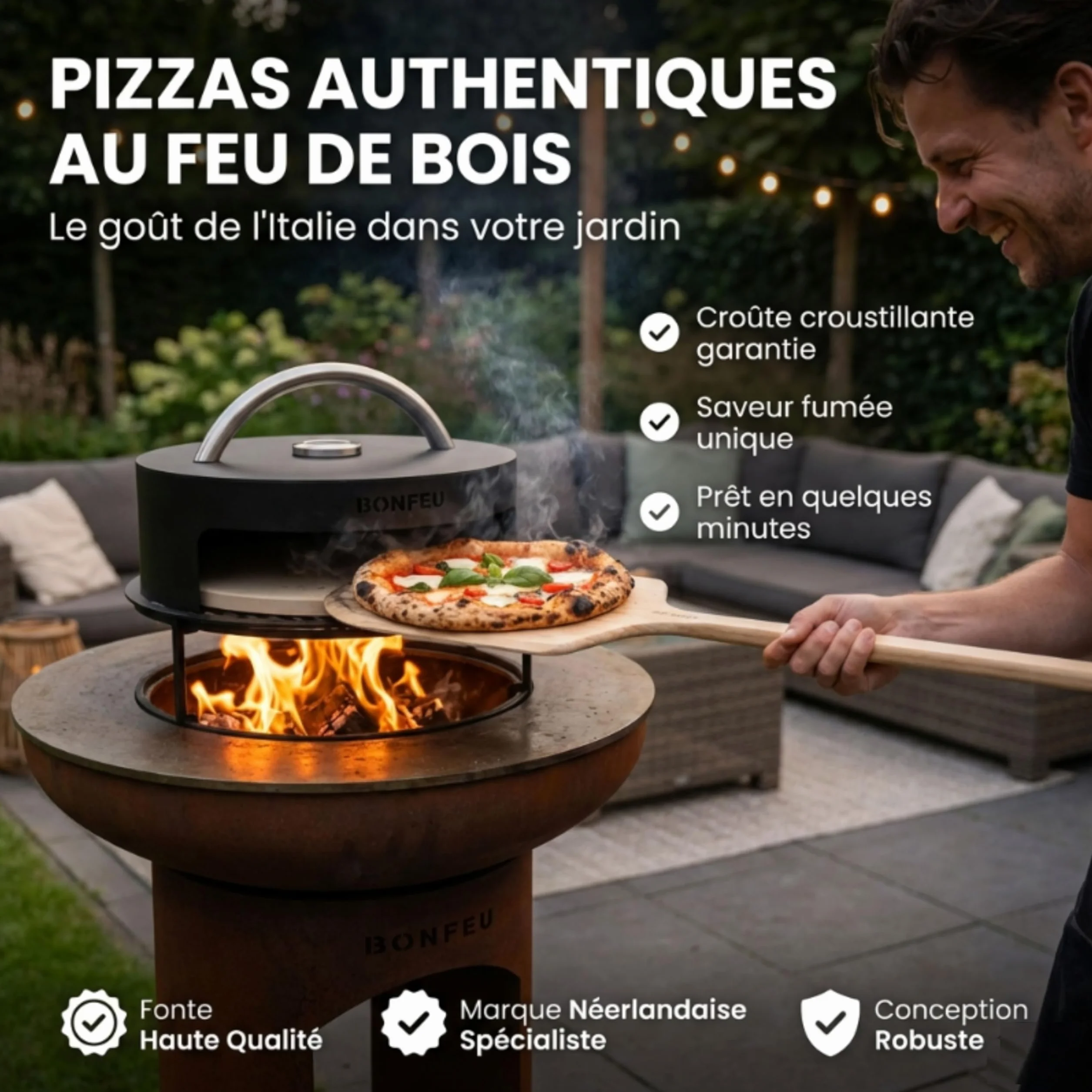 BonFeu BonBiza Brasero Exterieur Barbecue Noir