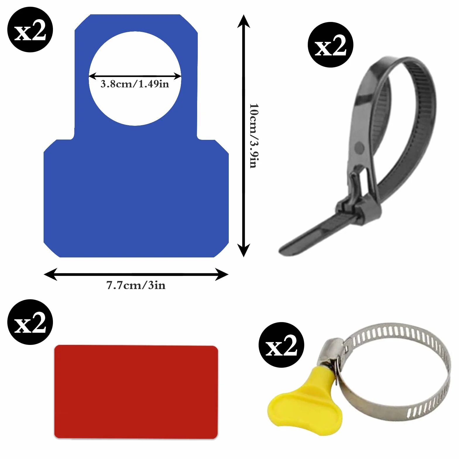 Supports de Tuyau de Piscine Anti-Perforation 30-37 mm Lot de 2 Bleus