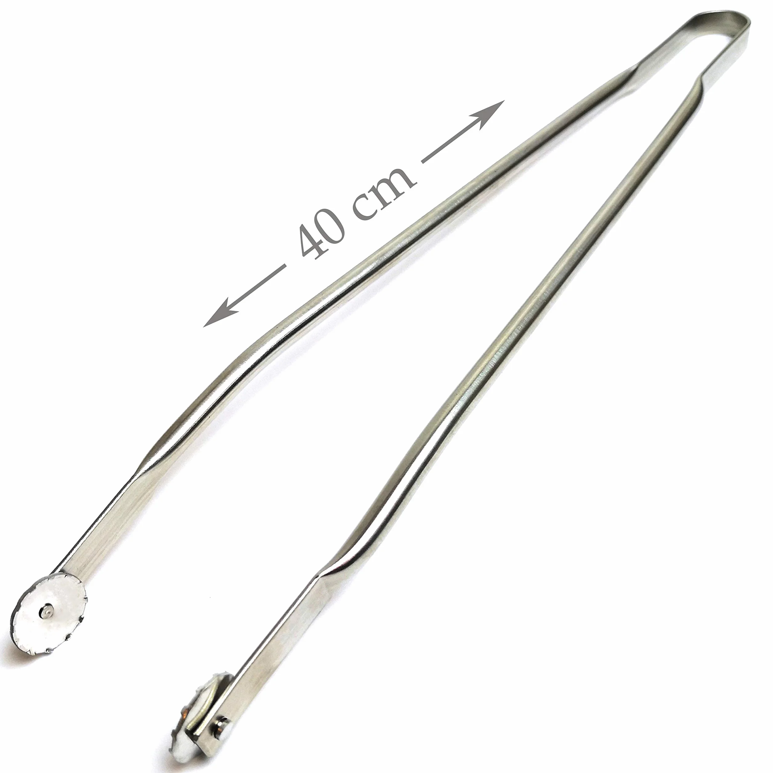 Pince à Barbecue INOX à Roulettes - Taille 40cm - Professionnelle - Fabriquée en France