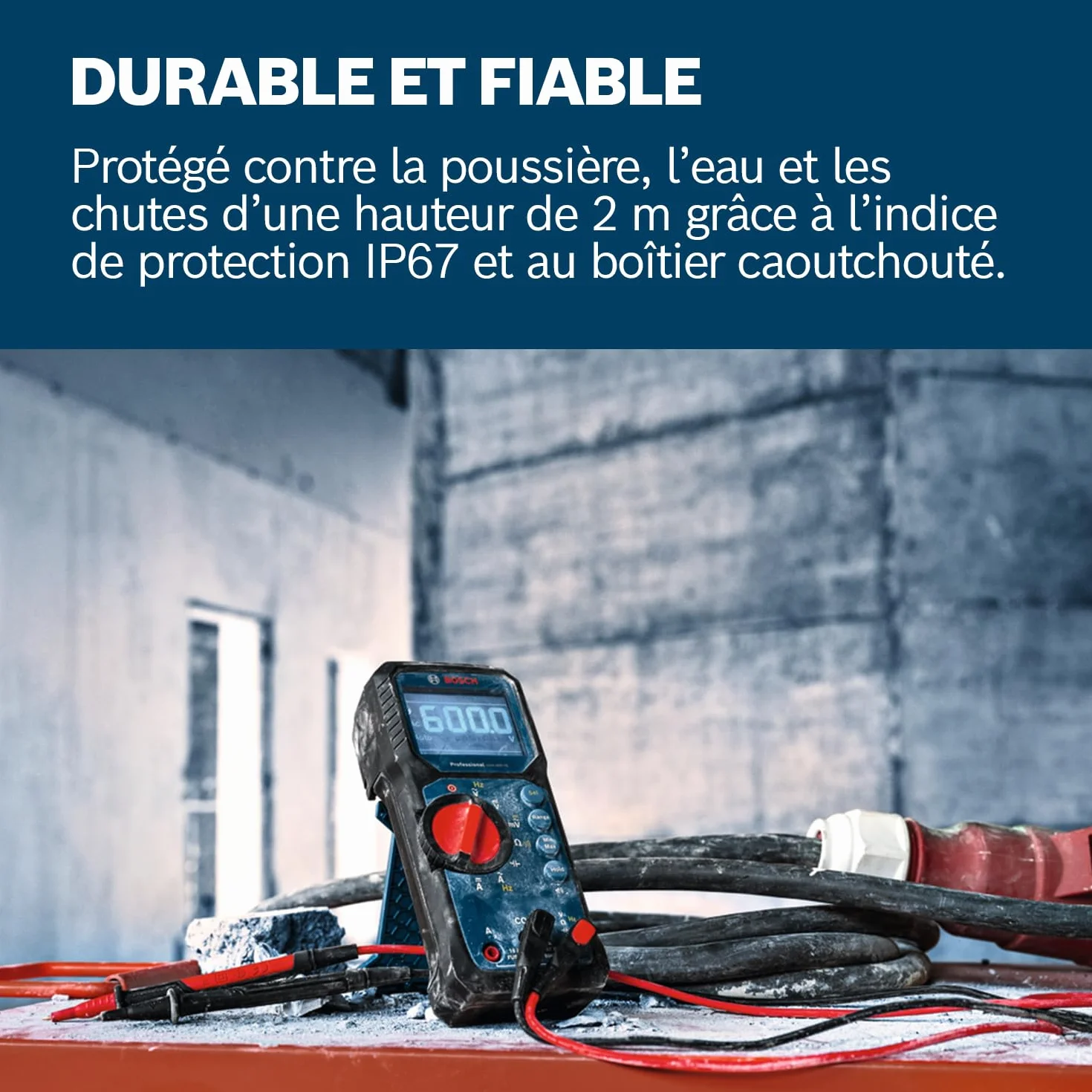 Bosch Professional Multimètre Numérique GDM 600-15 True RMS LCD Inversé Mesure Fréquence Continuité Résistance Capacité