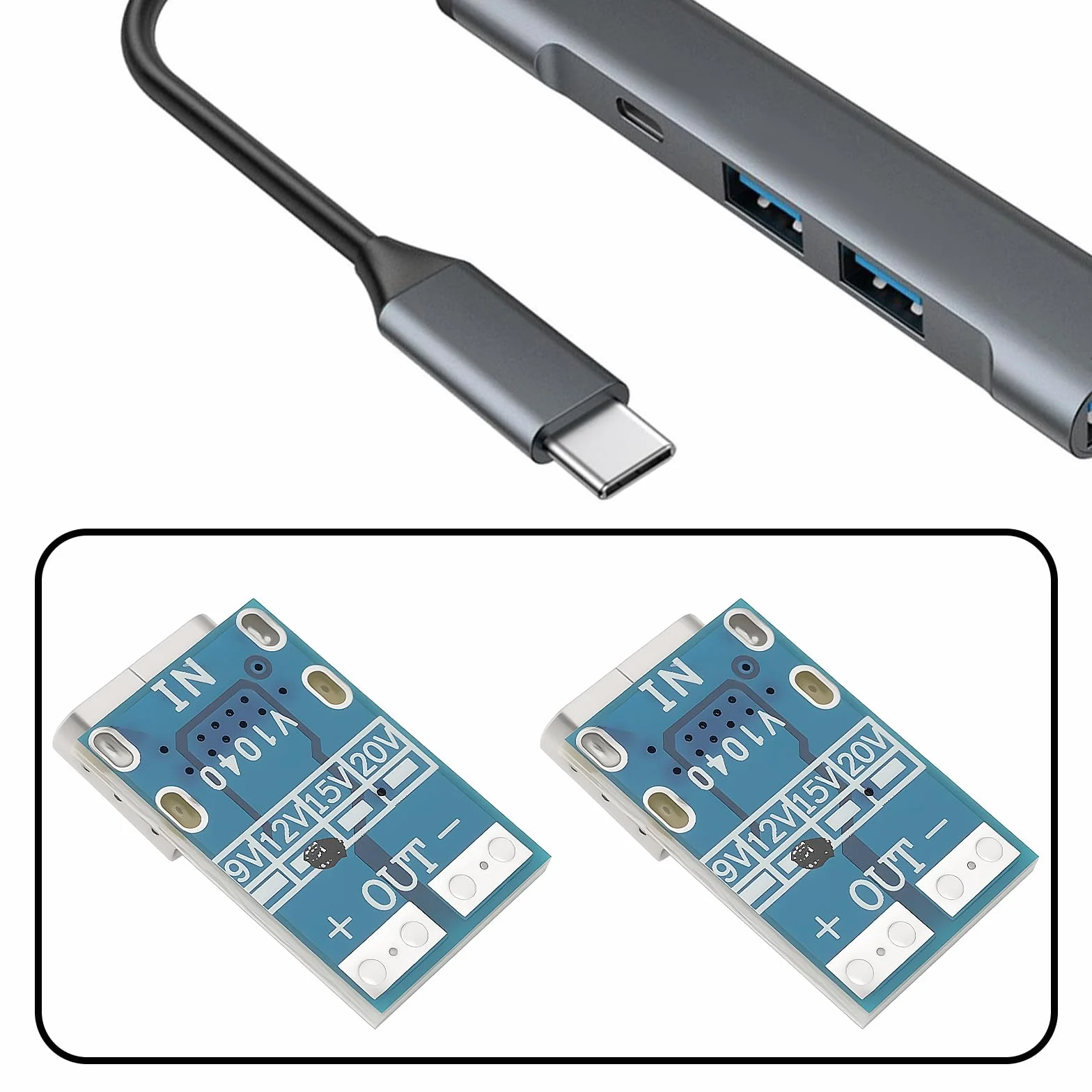 EMSea Lot de 4 PDC004 USB-PD USB C IP2721 vers DC 12 V 5 A pour projets électroniques