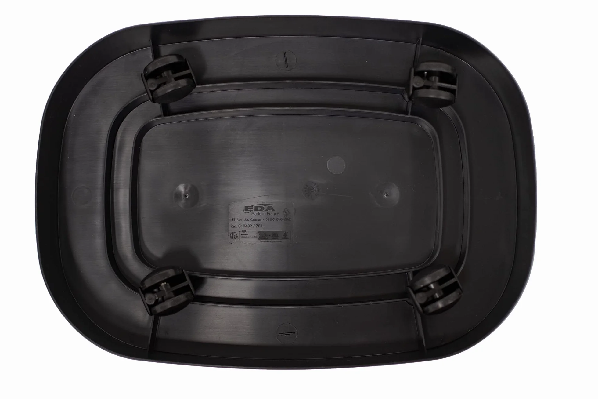 EDA Coffre à Granulés de Bois XL Noir 45kg