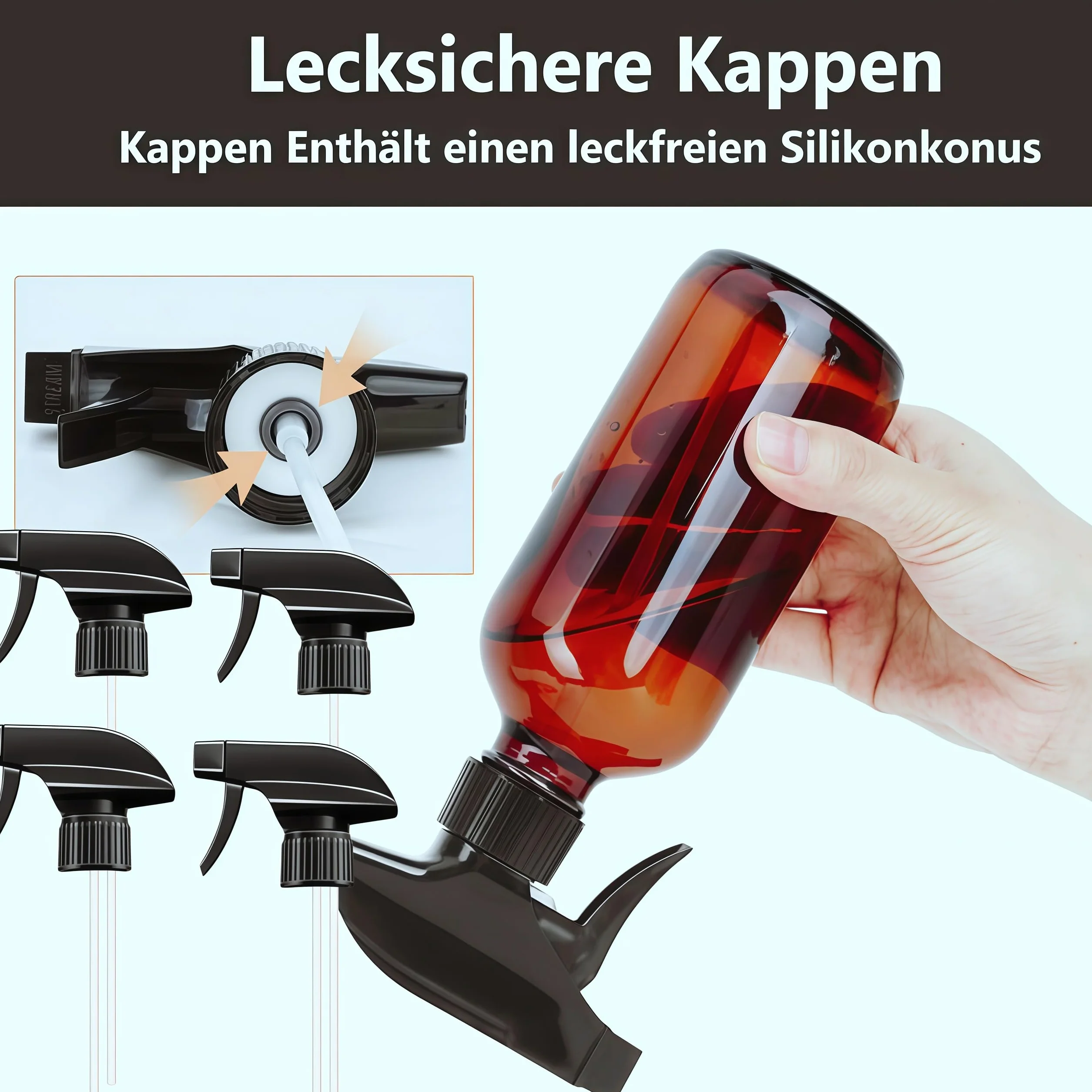 Têtes de Pulvérisation de Rechange,4 Pcs Buses pour Pulvérisateur à Gâchette,Buse de déclenchement de Rechange pour Bouteilles Adaptables aux Bouteilles Usage Jardin,Nettoyage,Cuisine