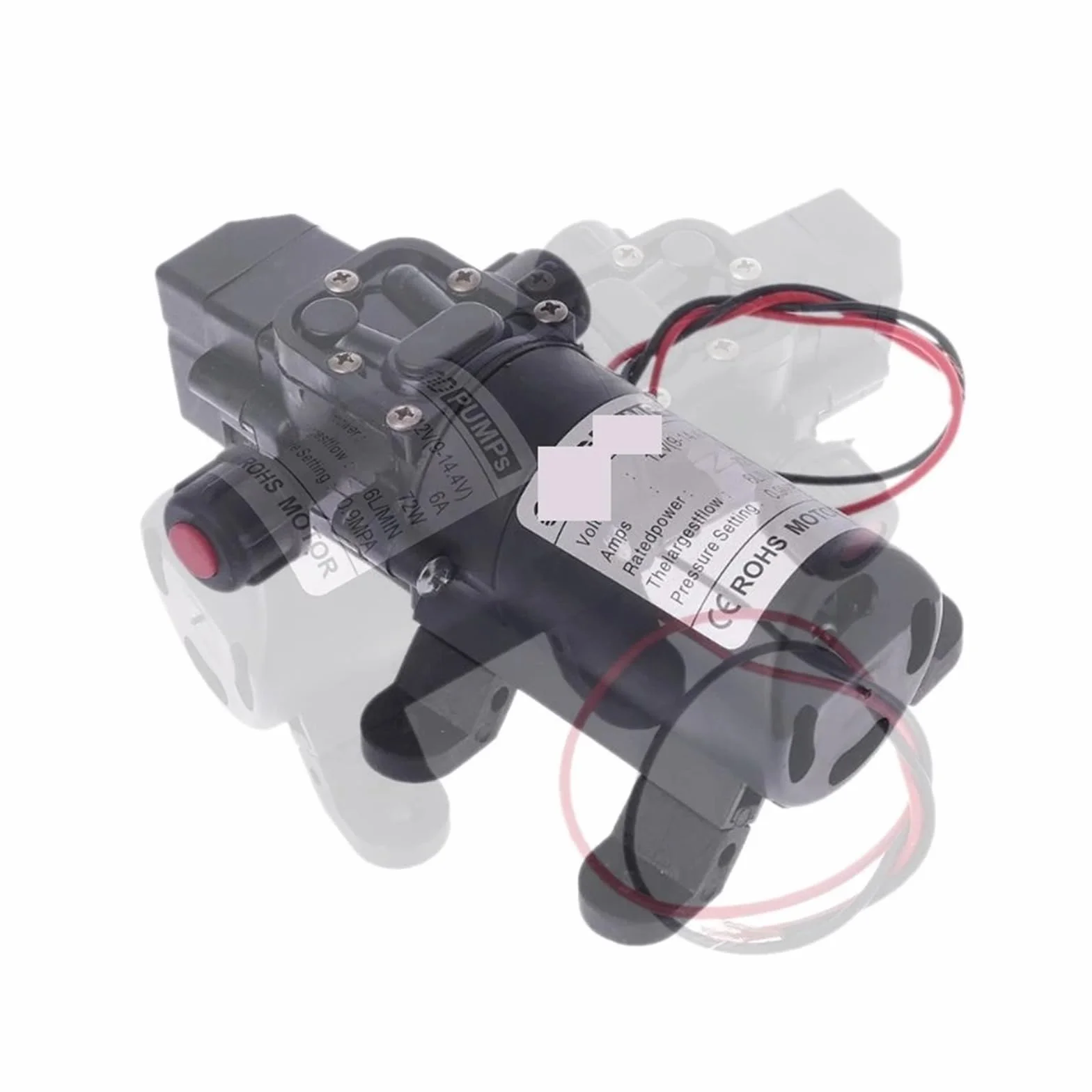 Pompe à Membrane, Vanne intellinte DC 12V 130PSI 6L/Min Eau Haute Pression diaphragme Pompe Auto-amorçante 72W Chaude
