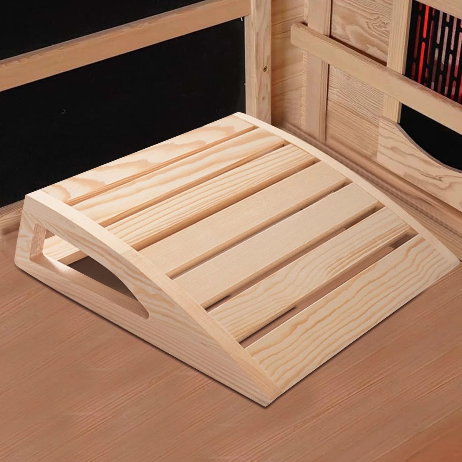 Appui-tête de Sauna en Bois Ergonomique pour Cou, Oreiller de Support Large pour Hommes Femmes Adolescents