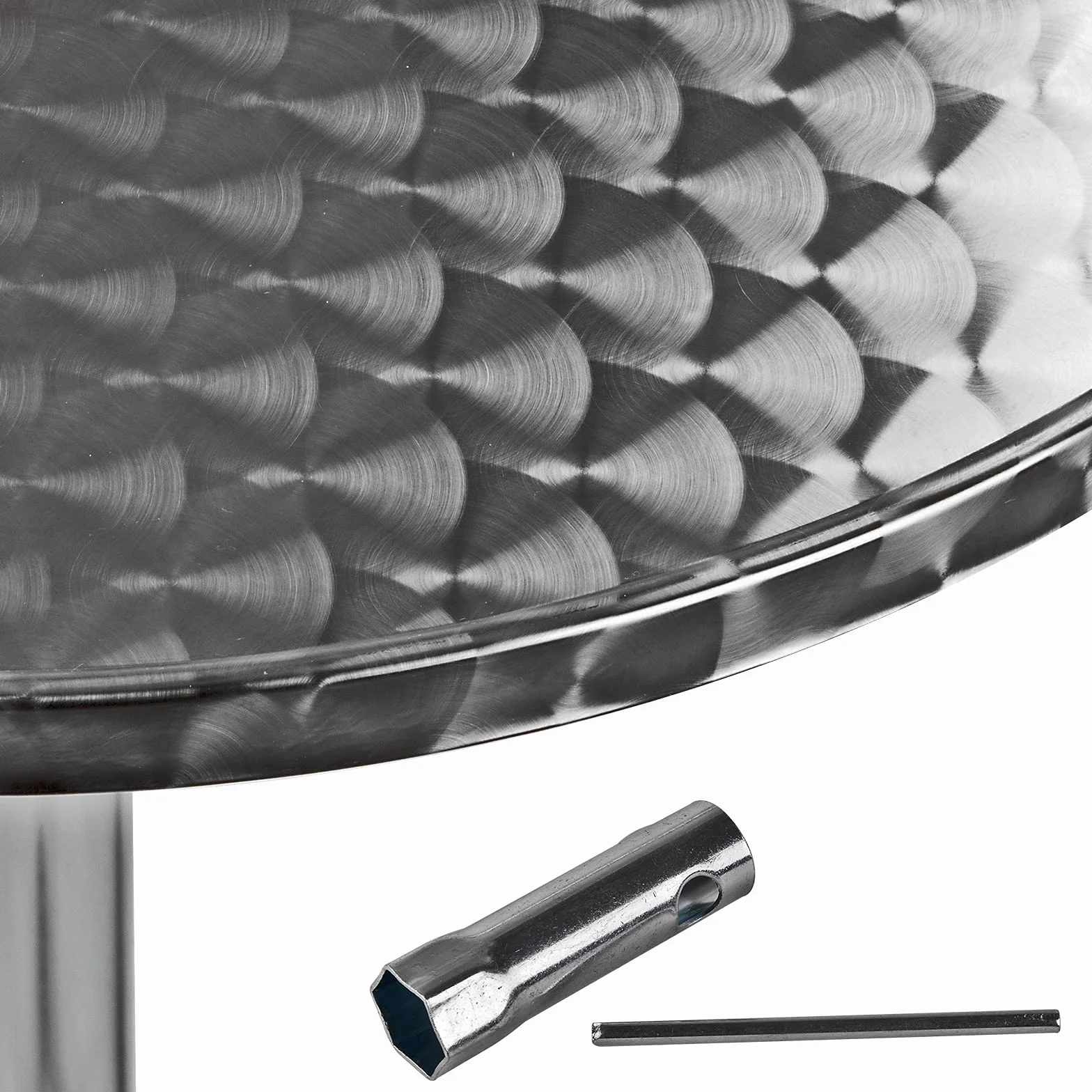 Table de bistrot ronde aluminium 60 cm hauteur 70 cm