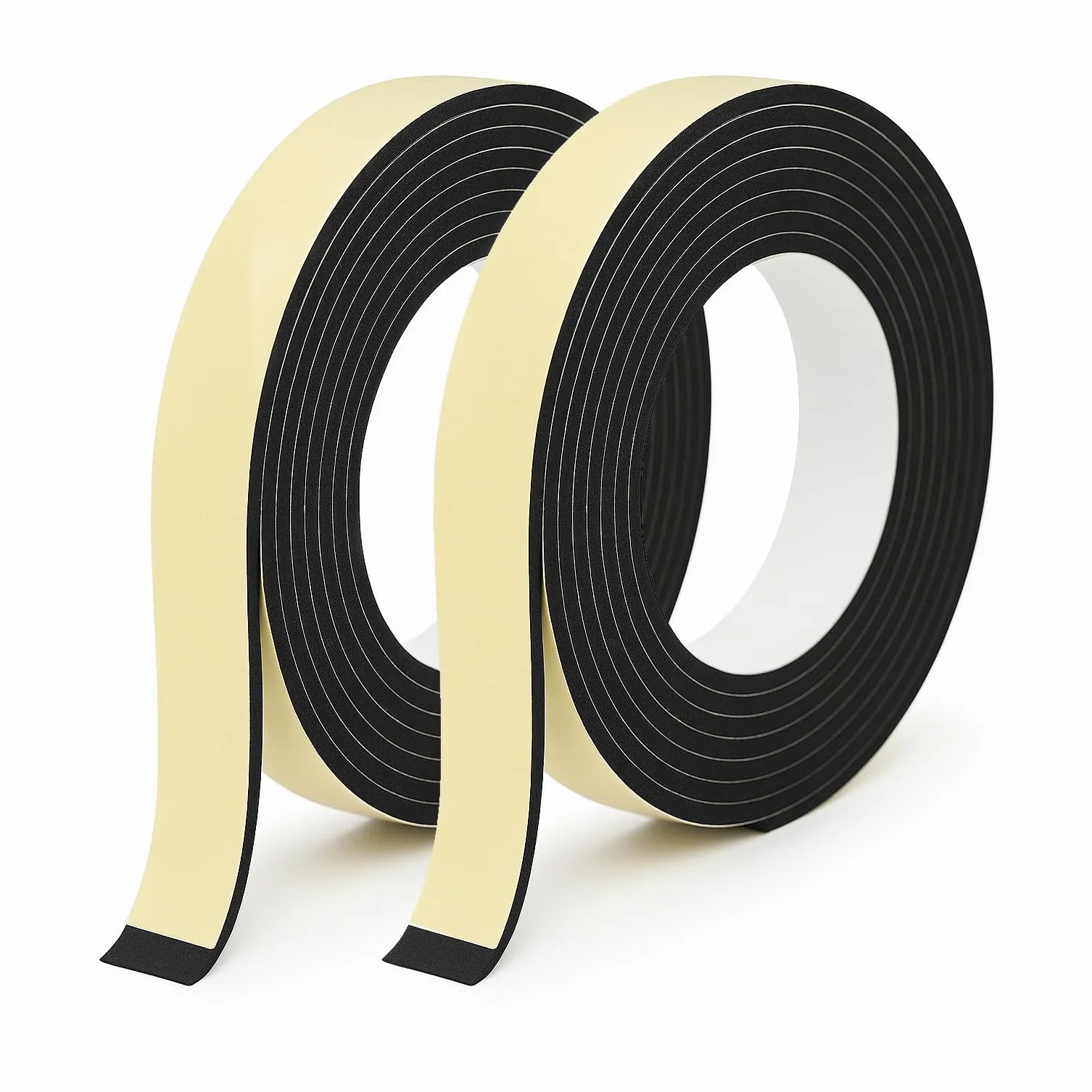 Ruban adhésif en mousse de caoutchouc 3 mm 5 m 30 mm Lot de 2 pour fenêtre et porte