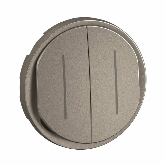 Legrand Céliane Titanium Enjoliveur double interrupteur va-et-vient témoin
