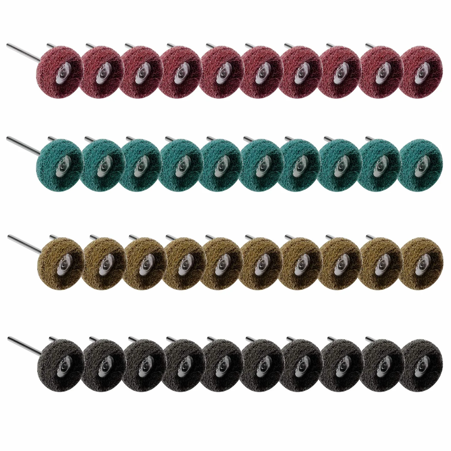 Dremel Lot 40 roues polissage abrasives grain 80-400 pour outil rotatif bois