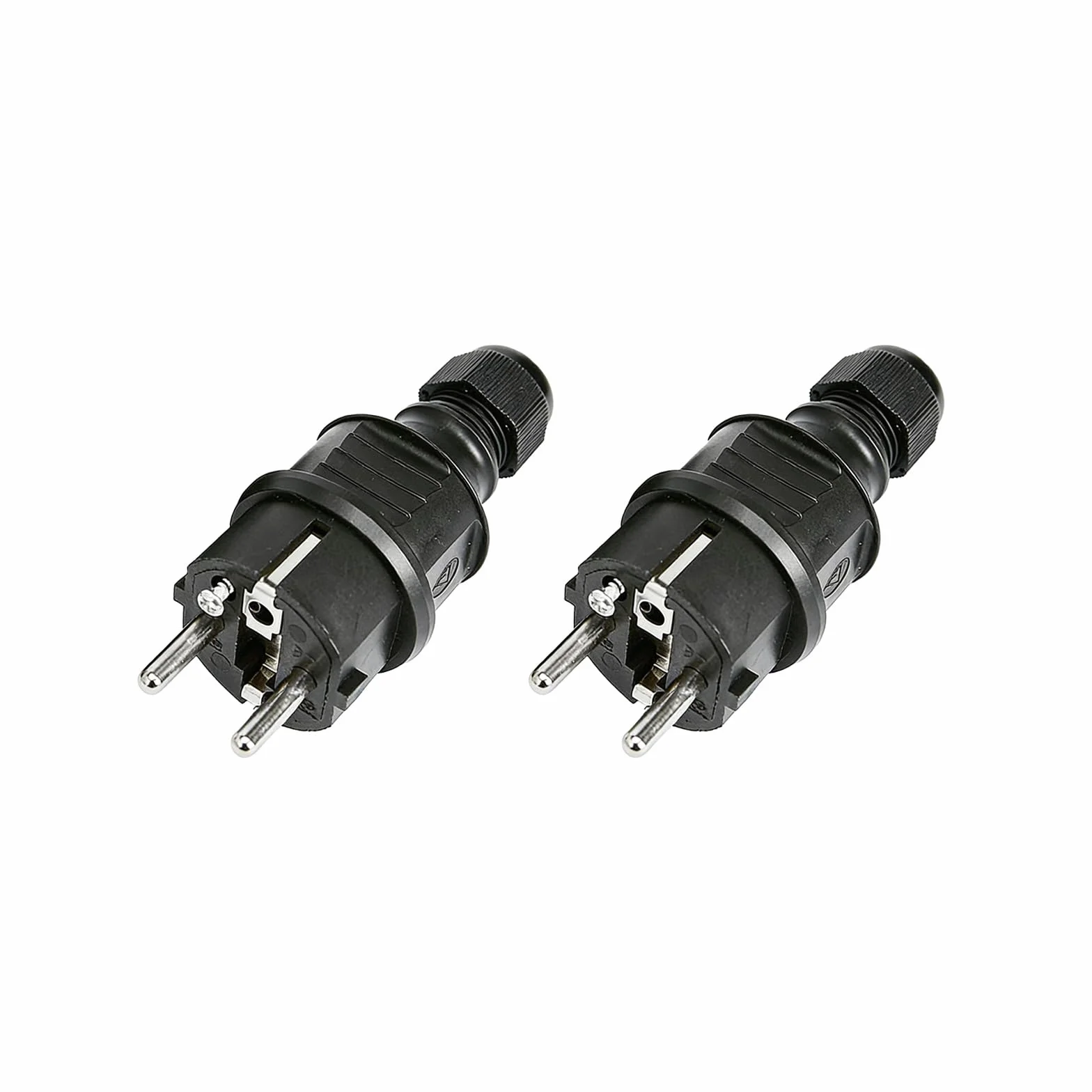 Ensemble de Prises Mâles 220V IP54 Fiche Electrique Robustes Caoutchouc Plastique Extérieur Chantiers Professionnel