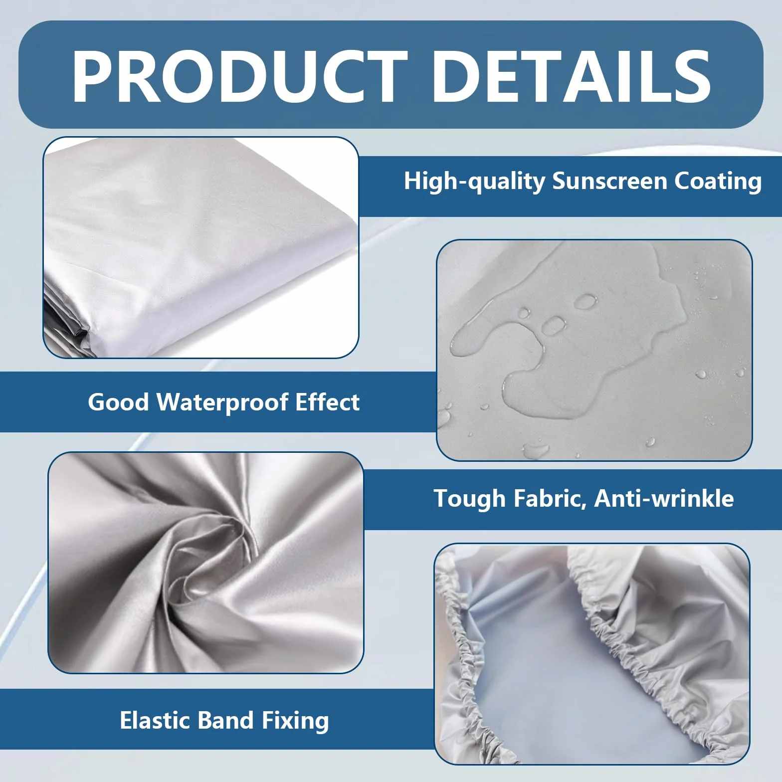 Cache Climatiseur Exterieur Imperméable L | Housse Climatiseur Extérieur Protection Étanche Anti-Poussière, Anti-Neige, Résistante aux UV et à la Pluie | Tissu Oxford Argenté, 86x28x54cm