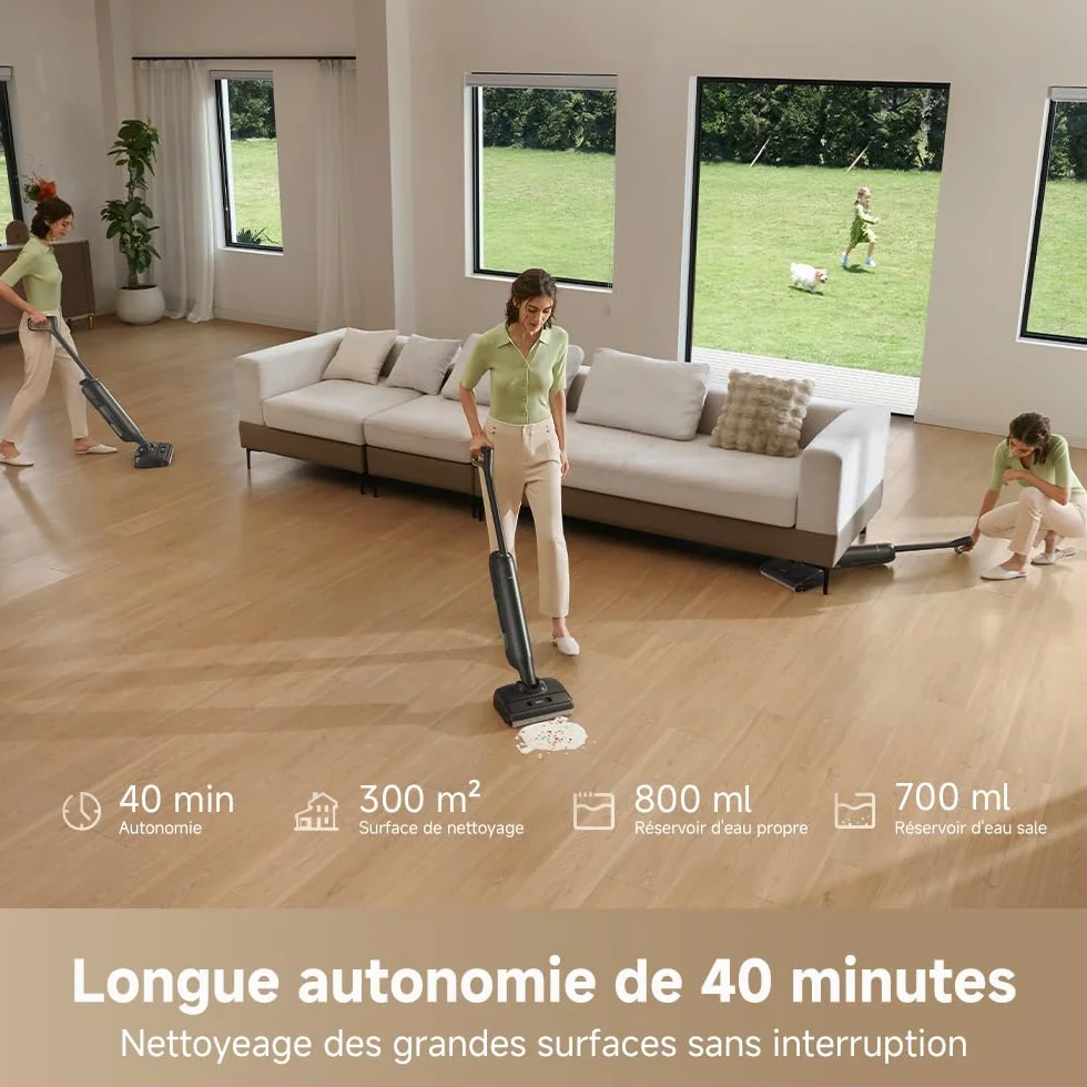 Mova M10 Aspirateur eau et poussière 18kPa 0,9 kg 180° 90° anti-anchevêtrement