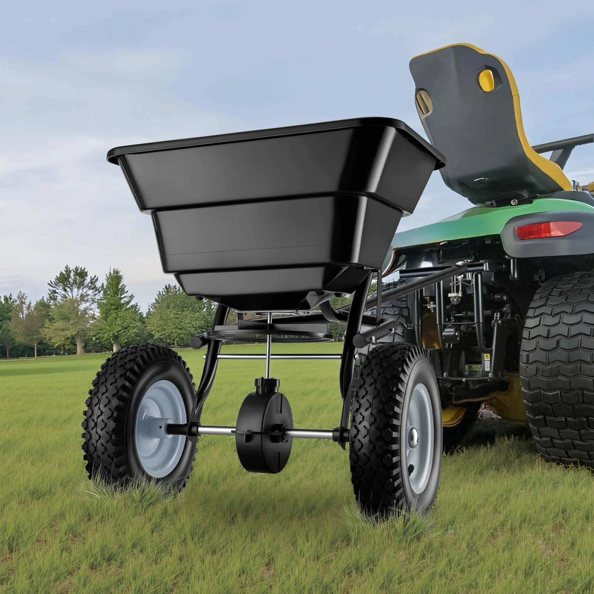 Streuwagen GT1507 mit 29L Kapazität für Dünger, Saatgut, Streusalz u. Sand gleichmäßiges Streuen