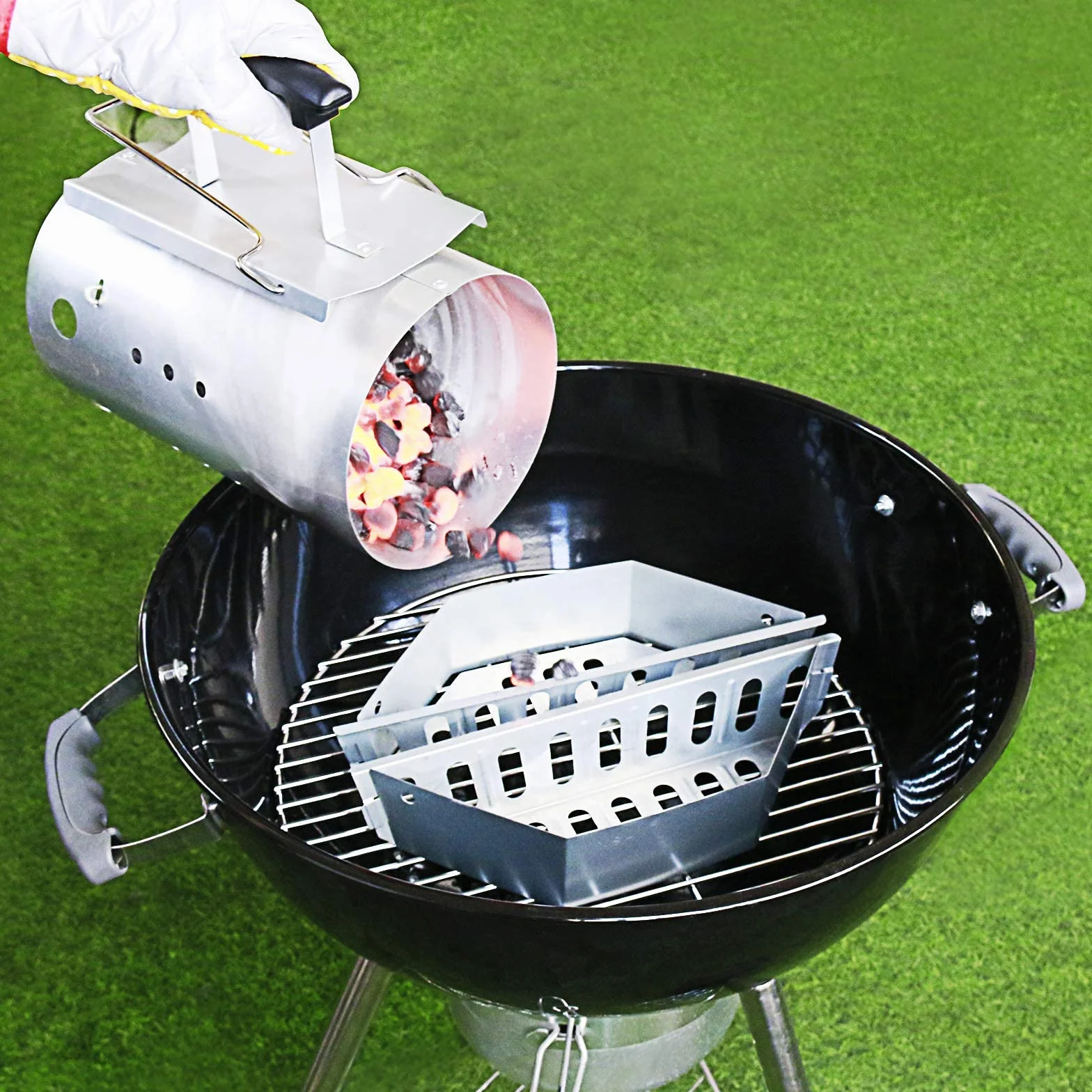 7403 Panier à charbon de bois pour barbecue Weber 57 cm, Weber One Touch et Master Touch, porte-charbon Char-Basket Accessoires de barbecue