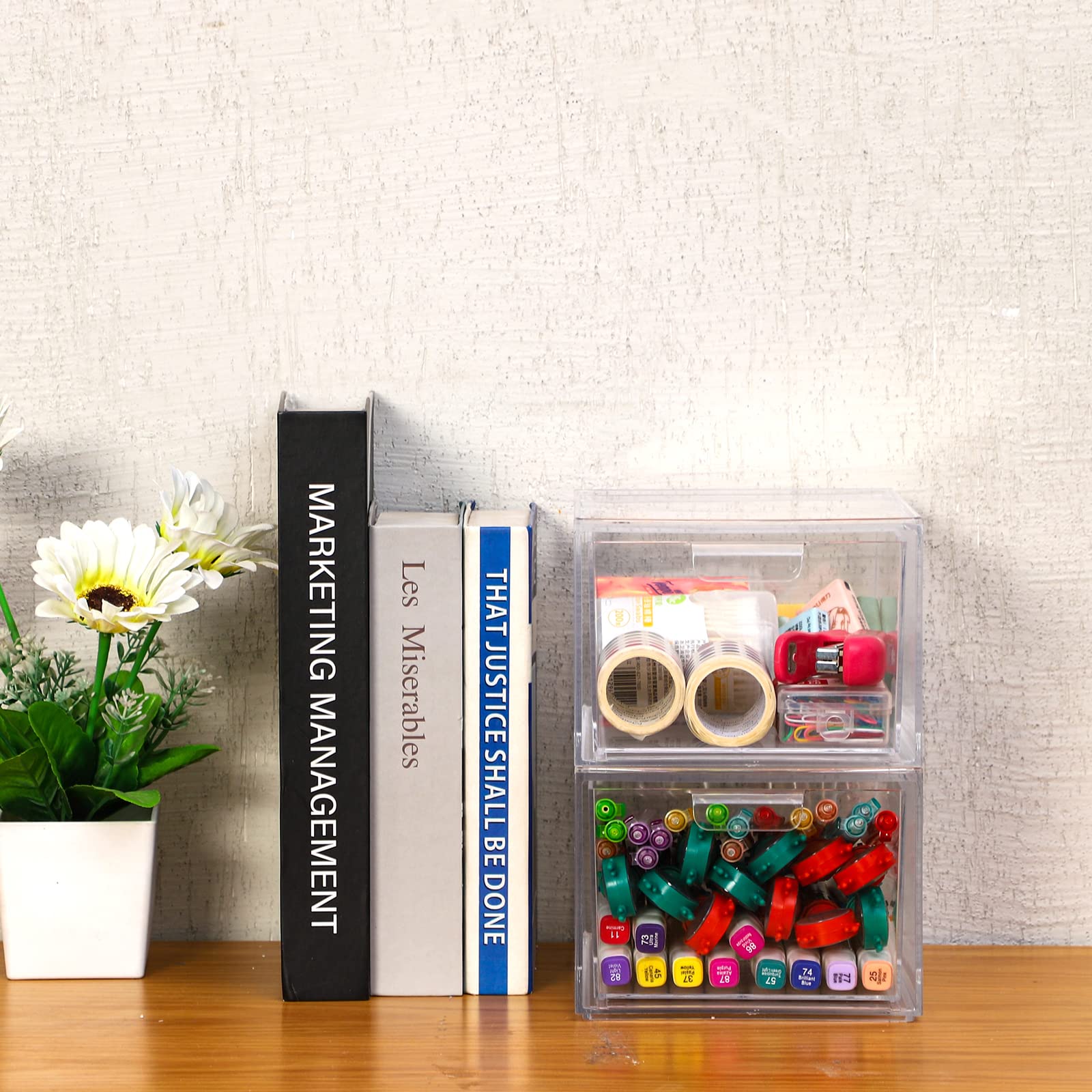 Clear Stackable Acrylic Cosmetic Organizer