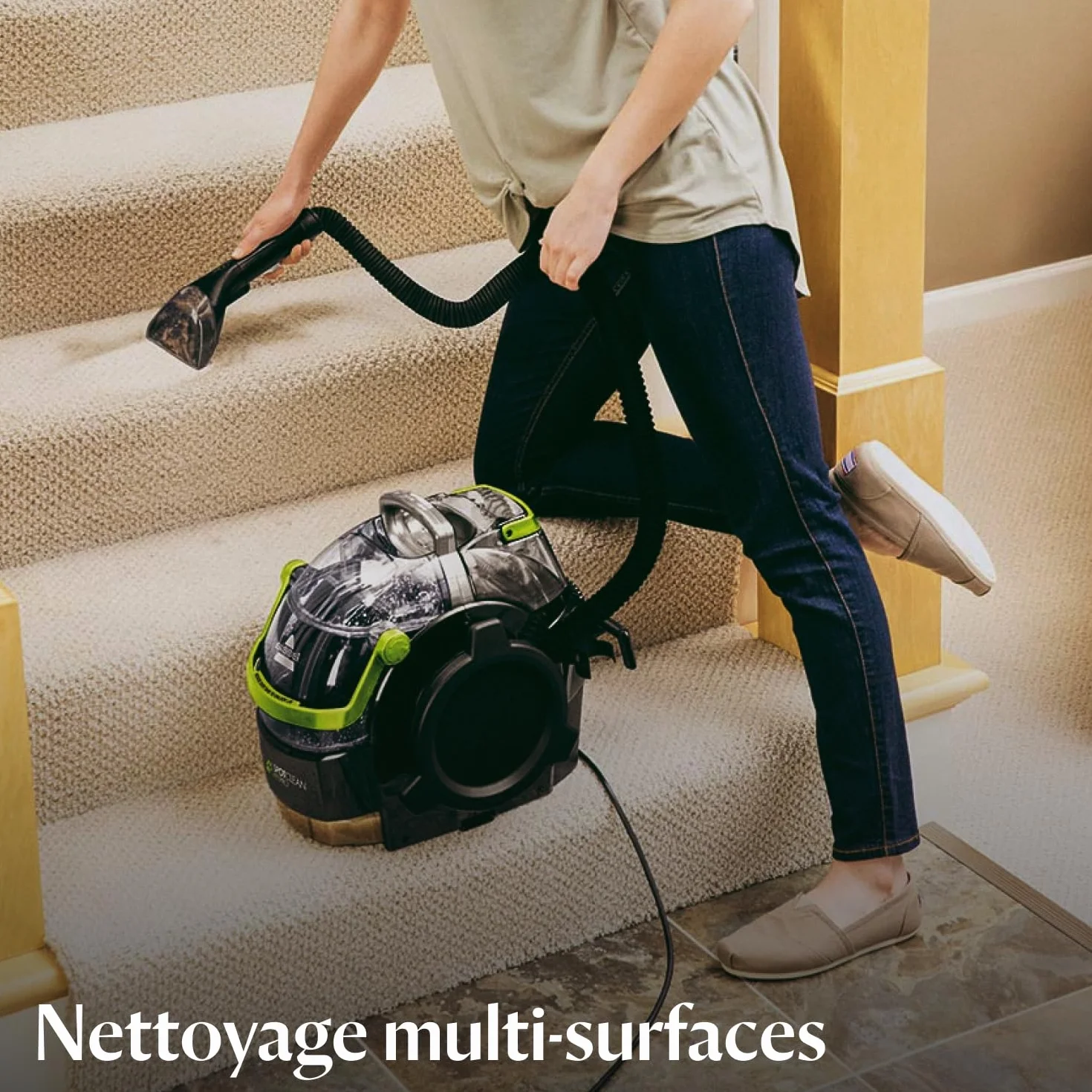 BISSELL SpotClean Pet Pro 15585, Shampouineuse Canapé 750W, Nettoyeur Tapis Moquettes Meubles Tissus Voiture