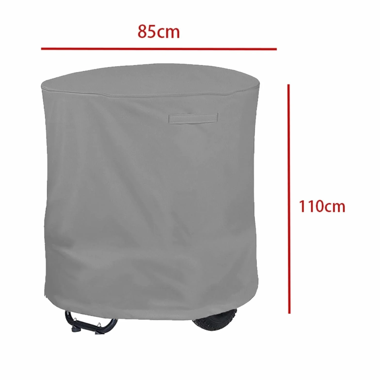 Housse imperméable et résistante pour broyeur de bois - Protection extérieure contre les intempéries - Pour broyeur de feuilles électrique sans lames - Gris