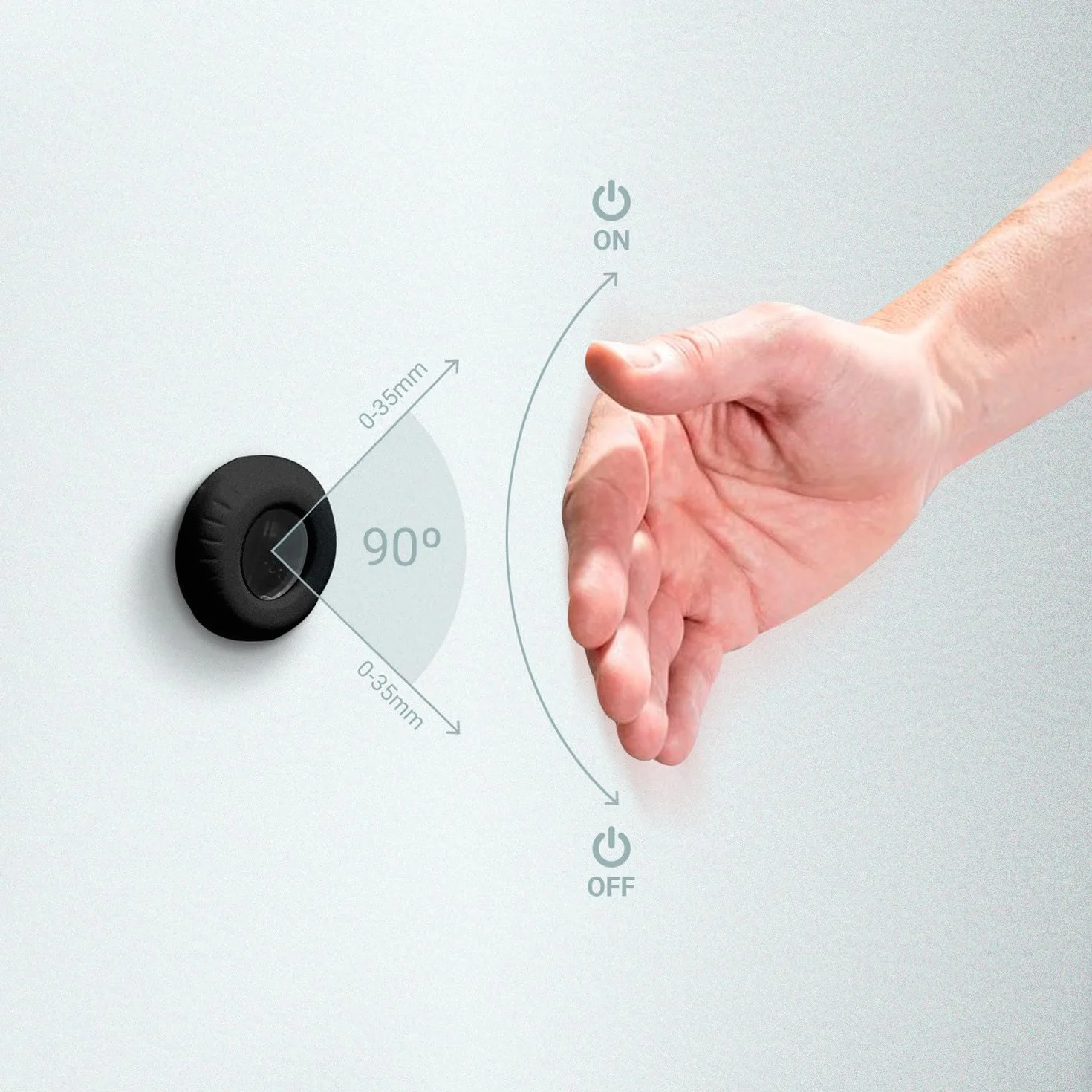 LEDKIA LIGHTING Interrupteur Capteur Sans Contact Courte Portée Blanc