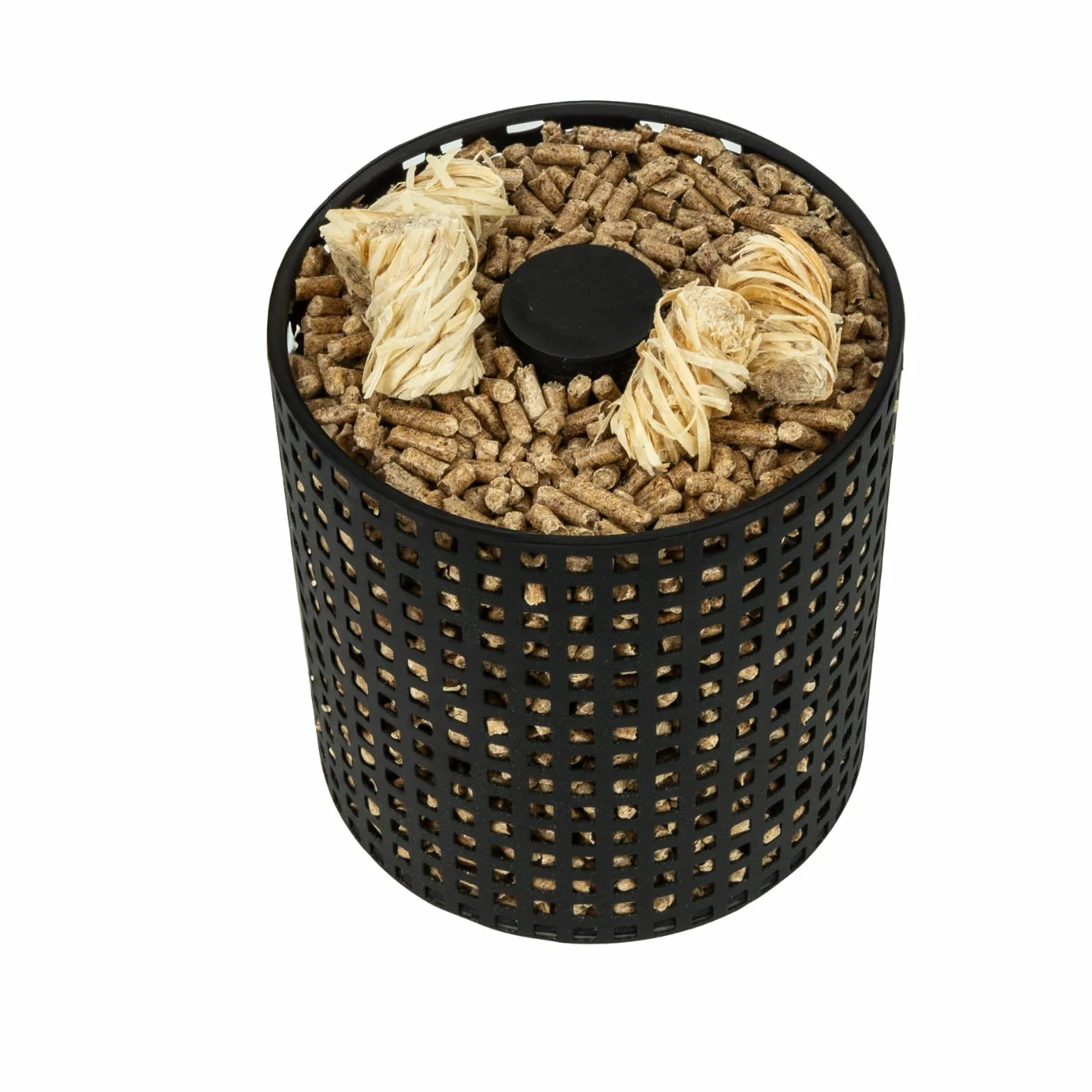 VALO Panier à pellets 17 x 18 cm Noir Acier Résistant au feu