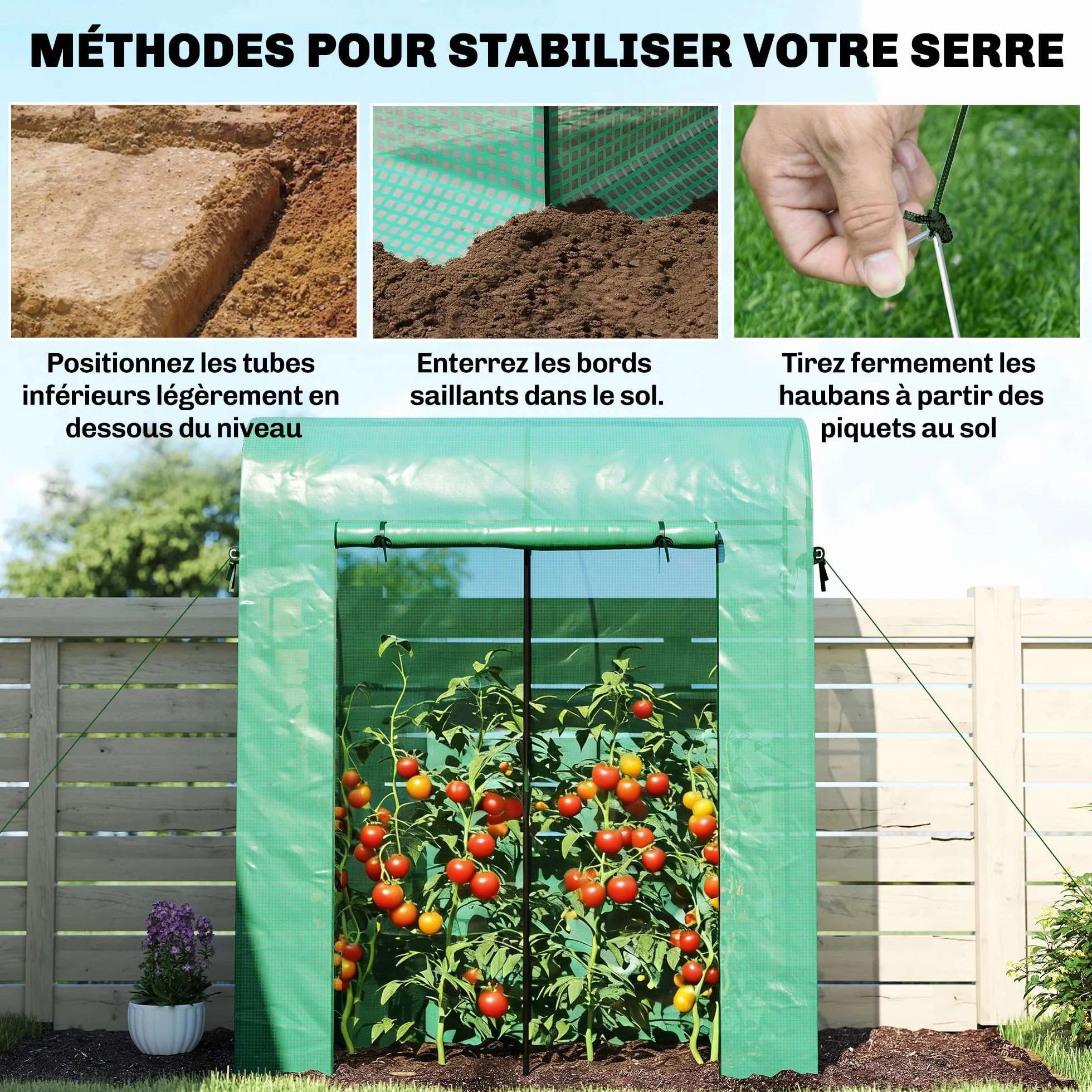 Outsunny Serre de Jardin, Petite Serre de Balcon en Bâche PE et Châssis Acier, Porte Roulante, Fenêtres en Maille, 170 x 68 x 200 cm, Vert