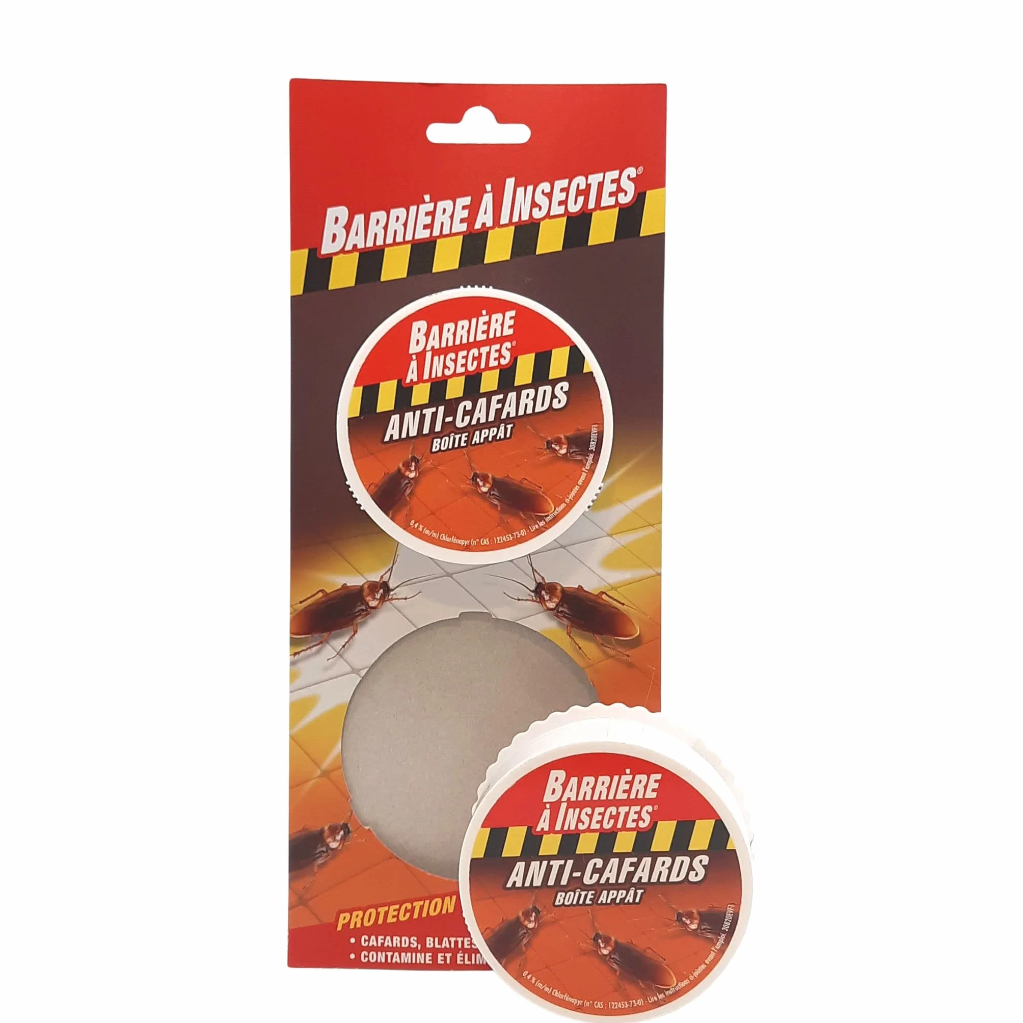 BARRIERE A INSECTES Boite Appât Anti-Cafards Cloportes, 2 x 3 g, Action 4 semaines
