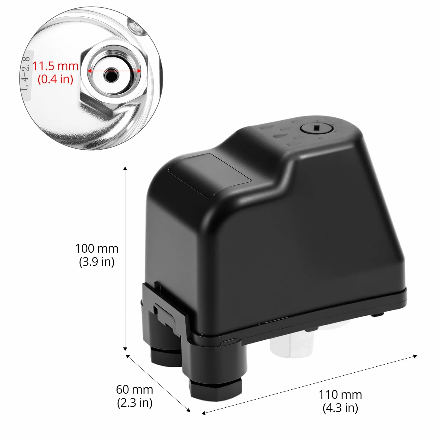 QWORK Pressostat 230V Monophasé G1/4" Pompe Eau pour Jardins