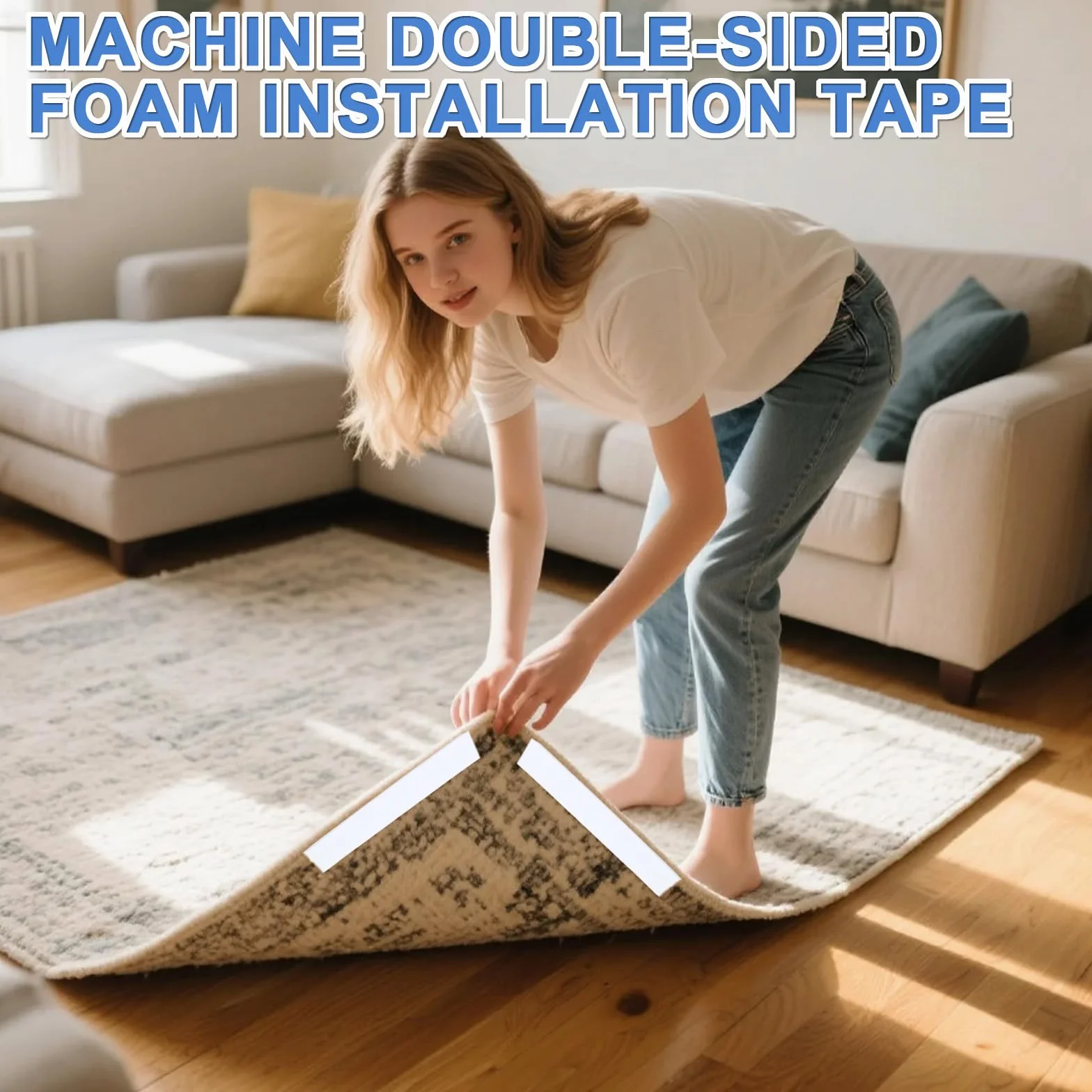 Ruban Mousse Adhésif Double Face 3 Tailles Puissant Amovible Résistant à l’Eau Fixation Industrielle pour Décoration Murs Plafonds Voiture Intérieur Extérieur
